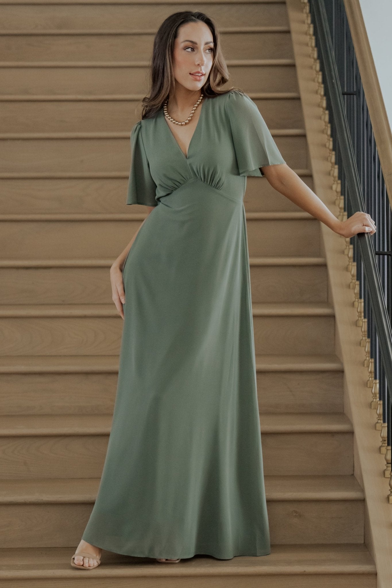 Esti Maxi Dress | Dark Sage Outlet Low Shipping Fee