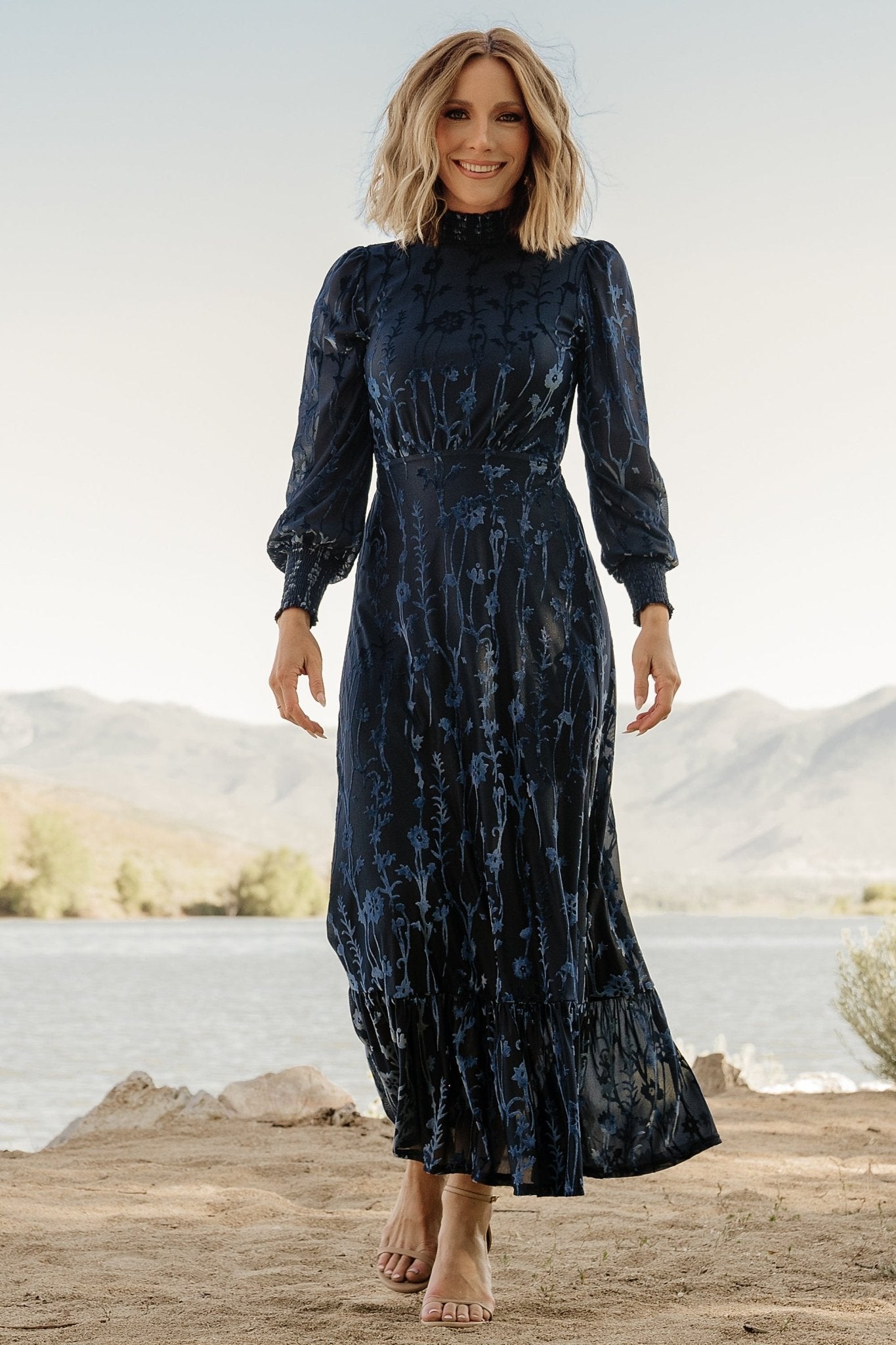 Penelope Velvet Maxi Dress | Midnight Blue 2025 New