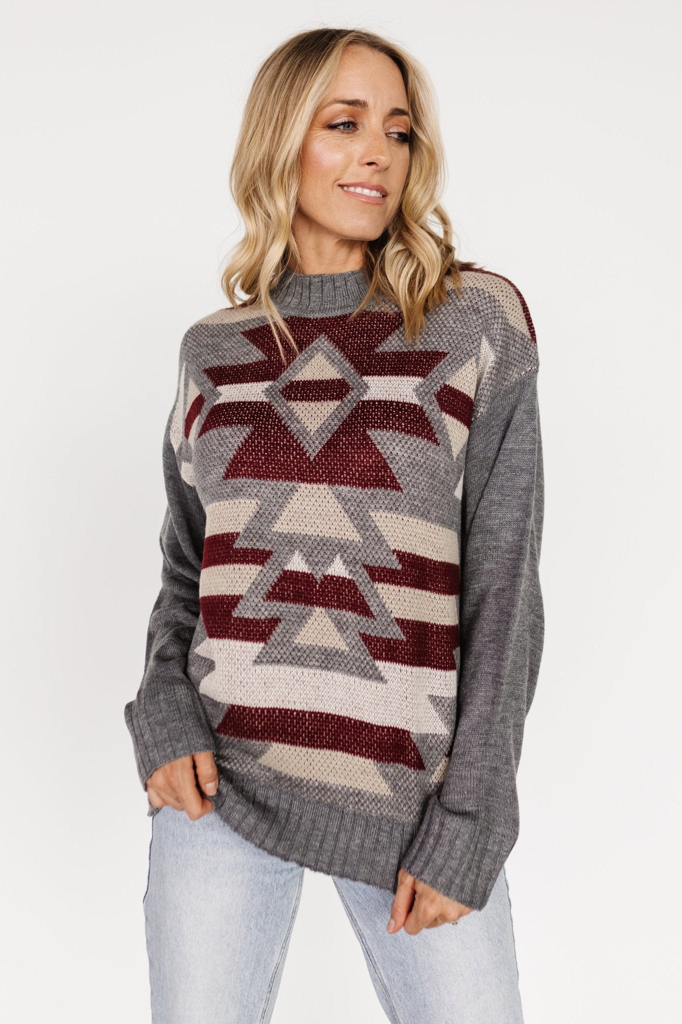 Lolo Knit Sweater | Gray Multi Clearance Outlet