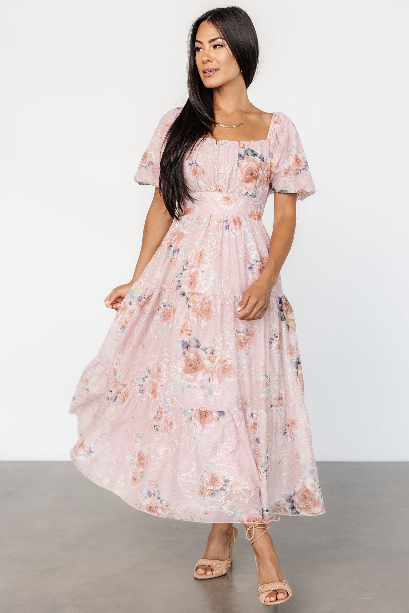 Annabeth Midi Dress | Blush Floral Cheap Best