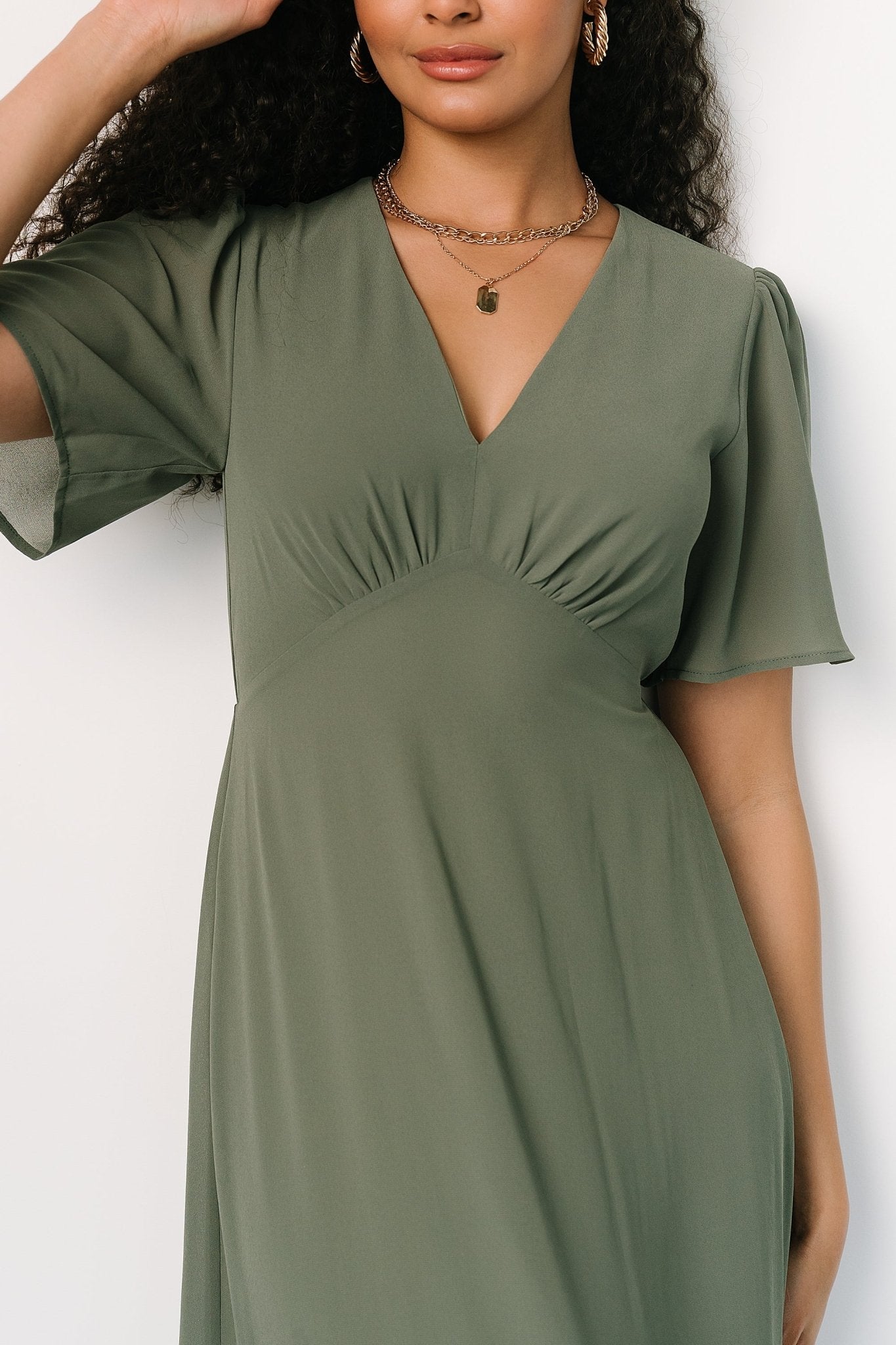 Esti Maxi Dress | Dark Sage Outlet Low Shipping Fee