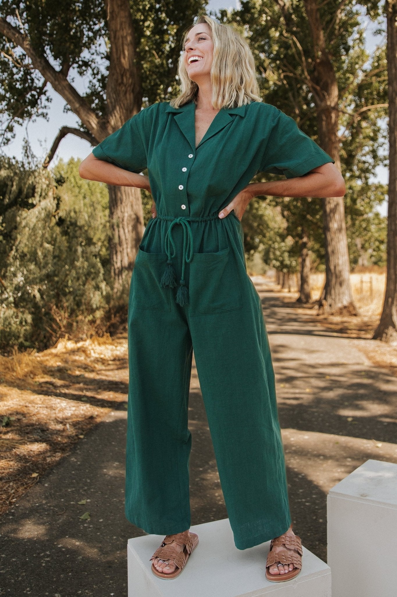 Hemming Jumpsuit | Green Many Kinds Of Online