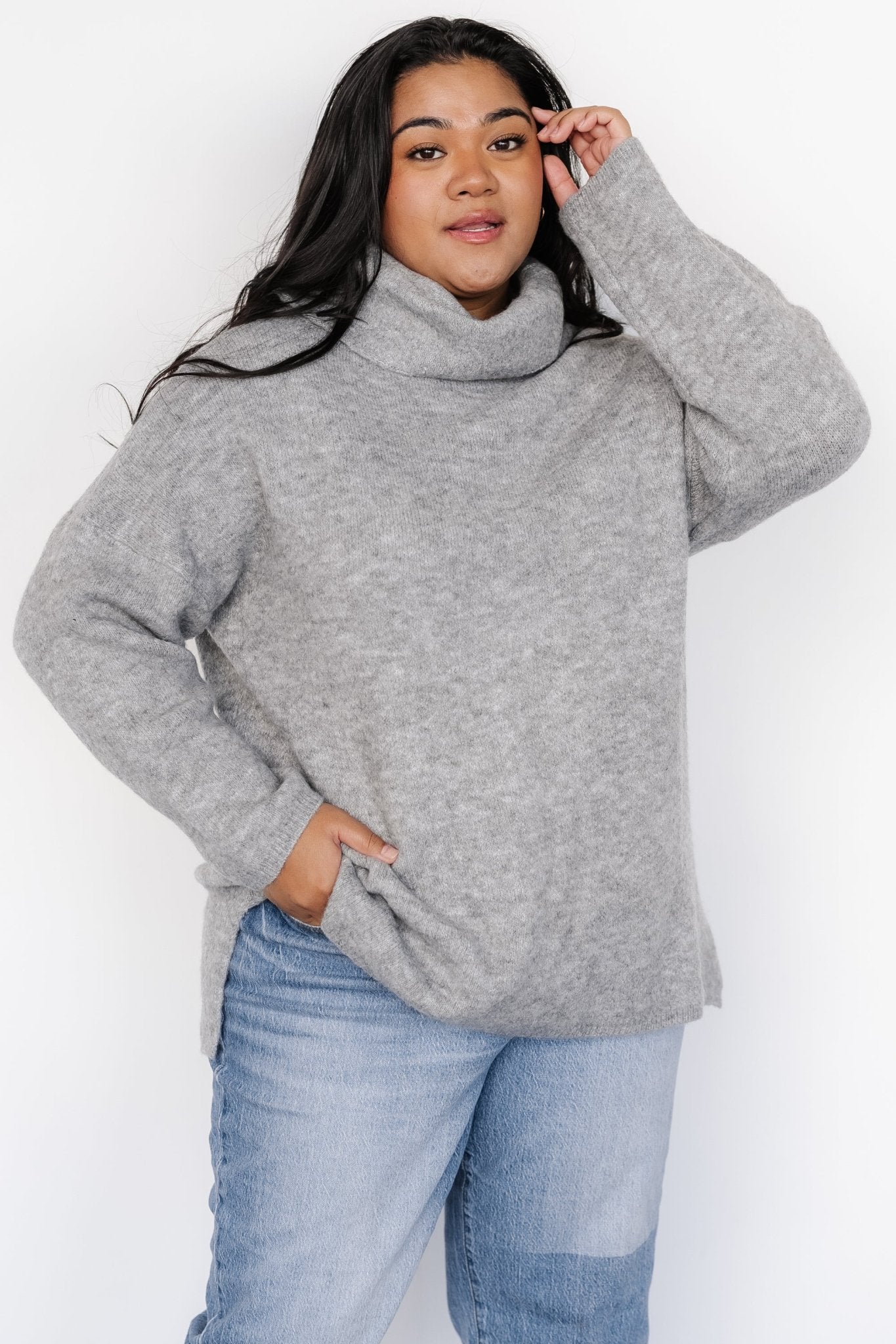 Lyon Turtleneck Sweater | Gray Clearance From China