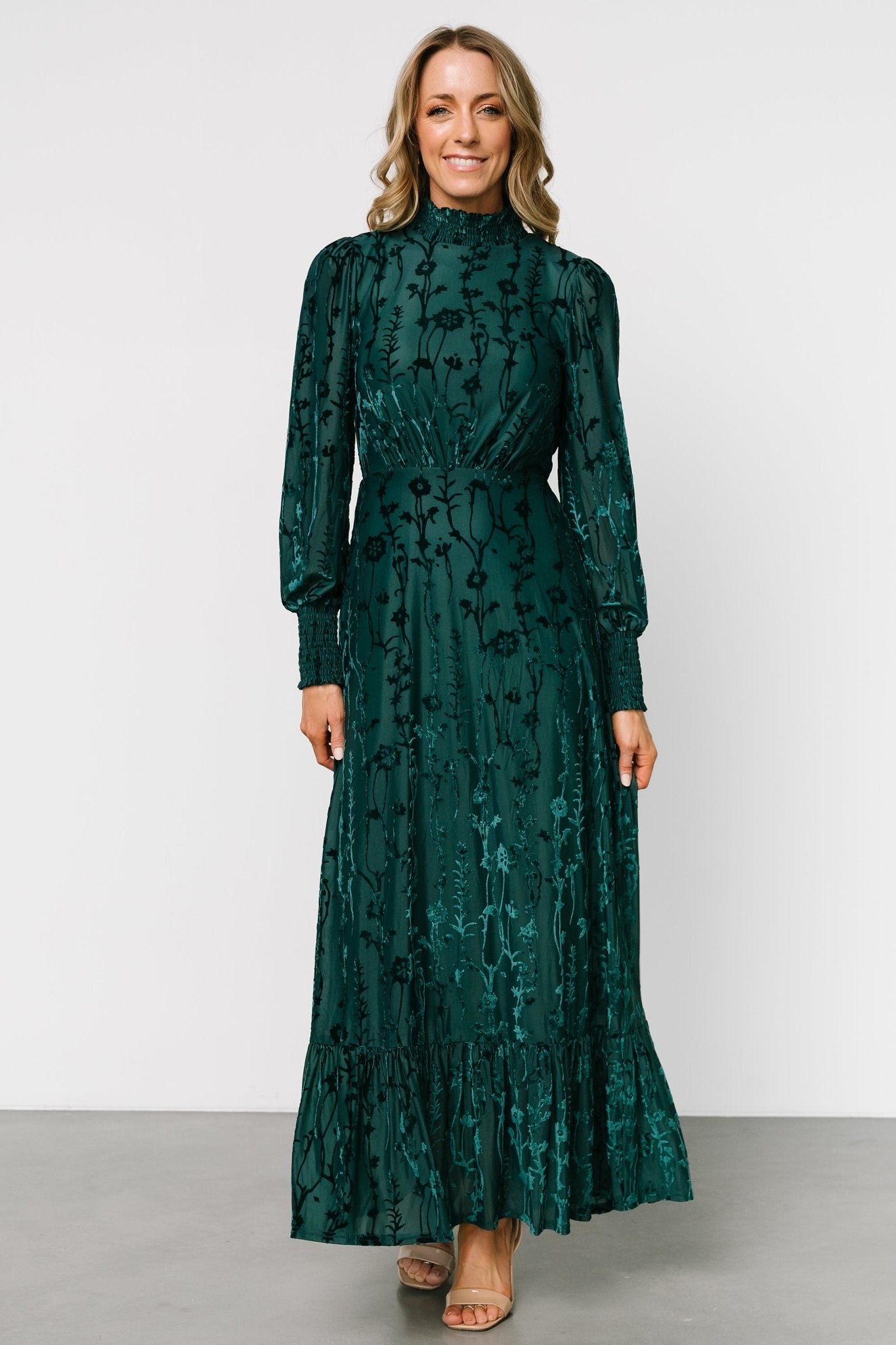 Penelope Velvet Maxi Dress | Emerald Buy Cheap Pay With Visa