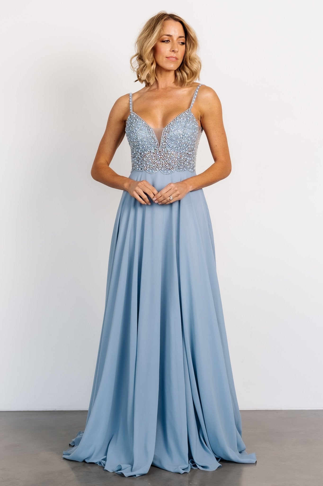 Honor Beaded Bridal Gown | Dusty Blue Very Cheap Cheap Online