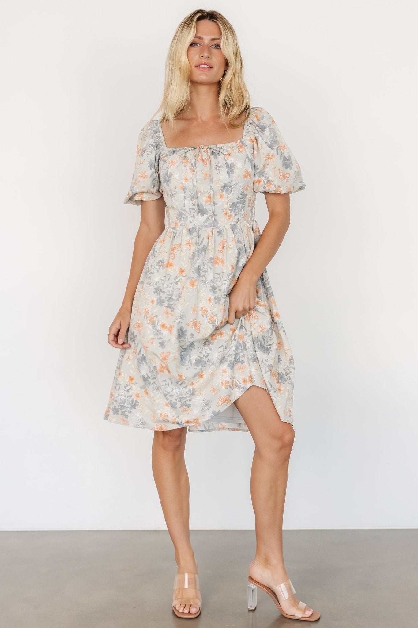 Sonnet Short Dress | Dusty Blue Print Free Shipping Eastbay