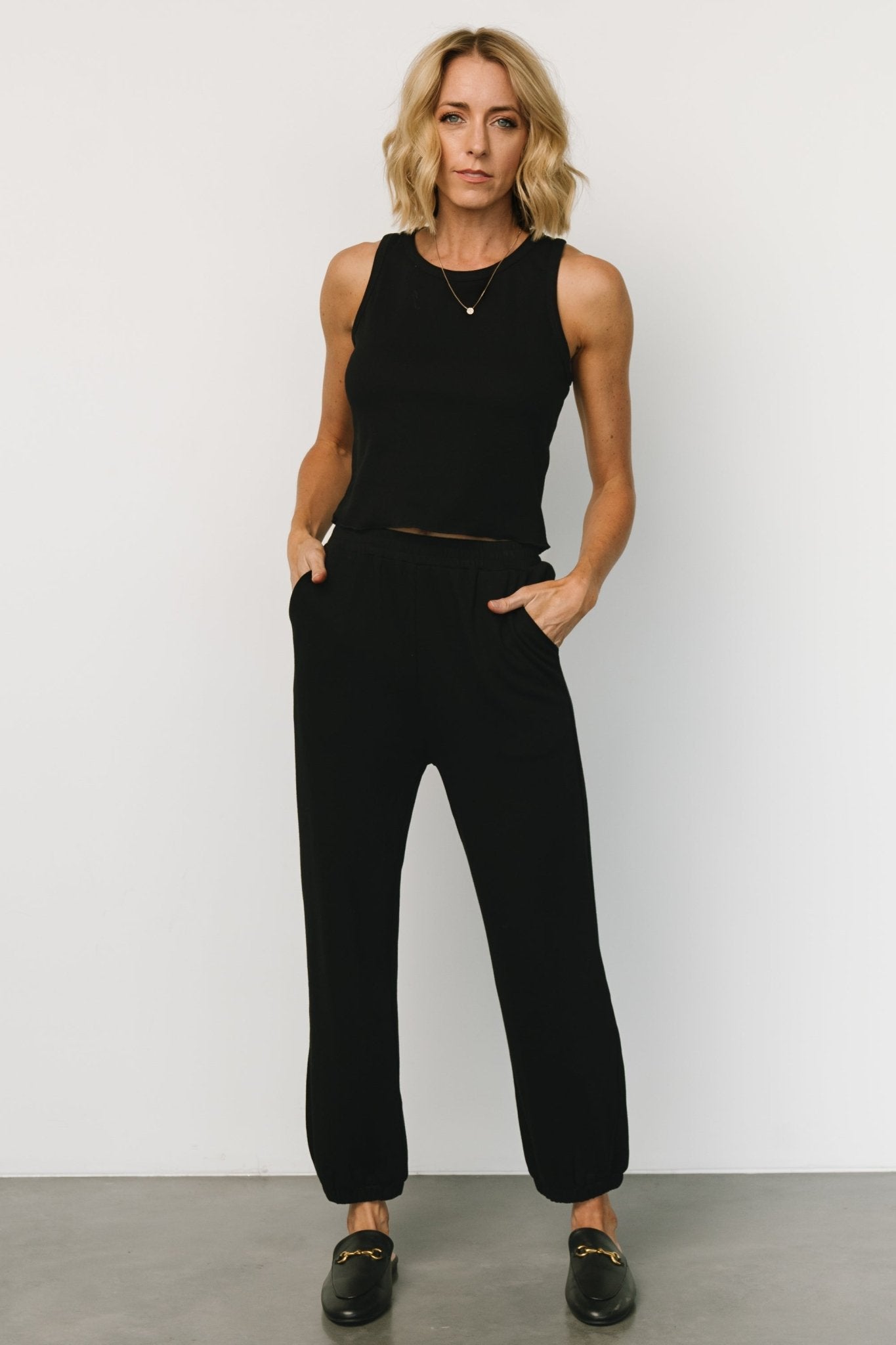 Kellen Tank + Jogger Set | Black Cheap Sale 2025 Newest