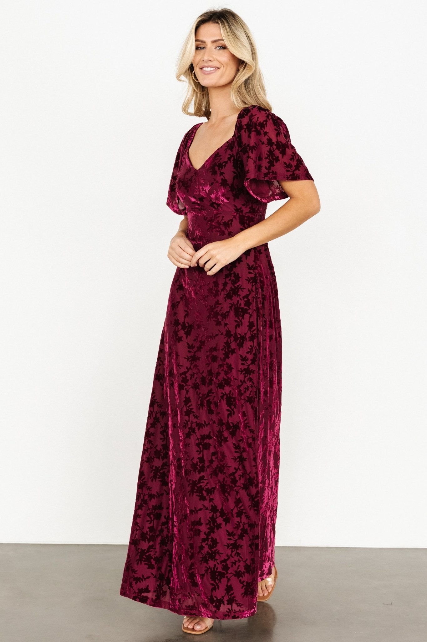 Everley Velvet Maxi Dress | Mulberry Nicekicks Online