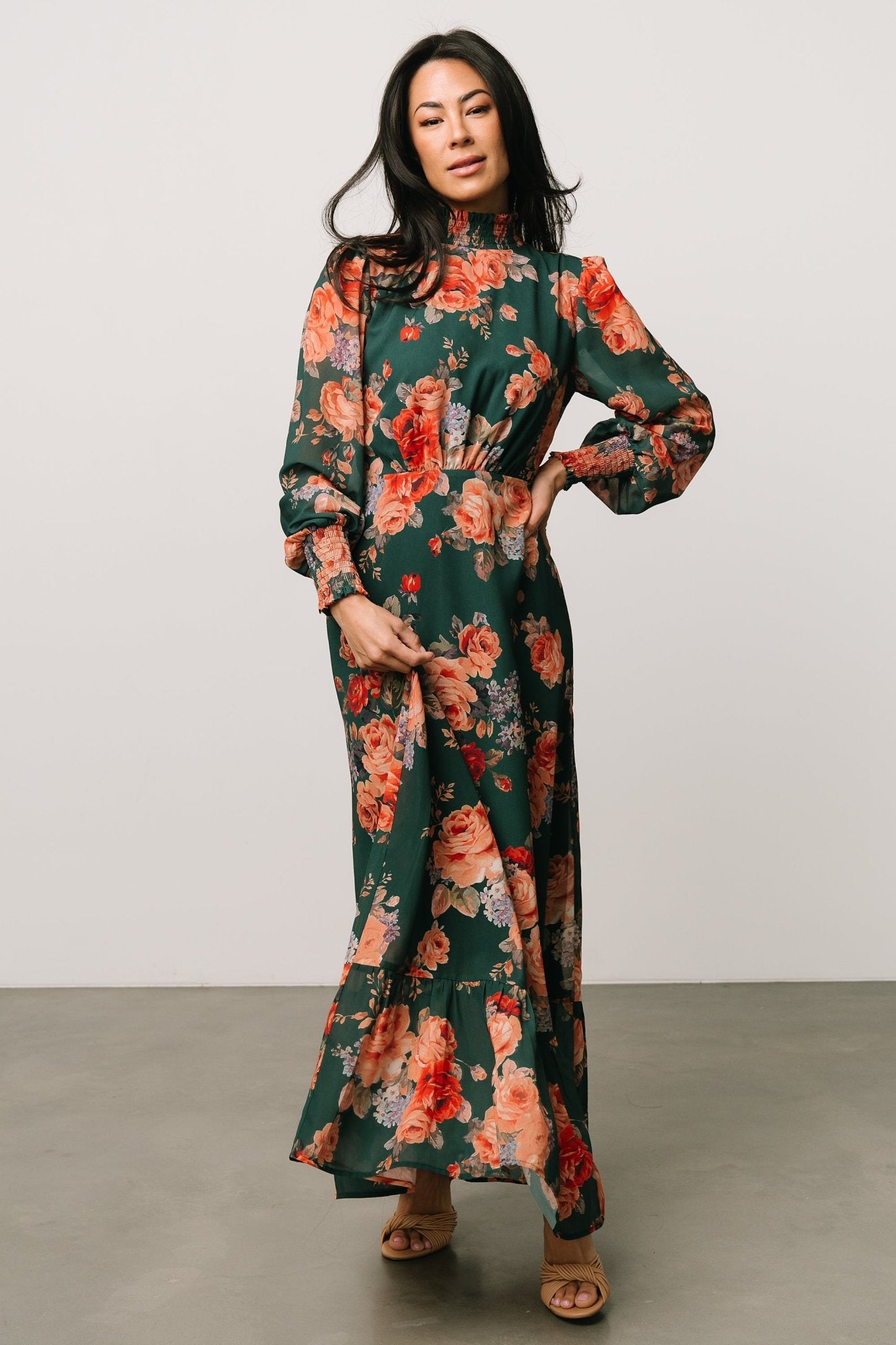 Luciana Maxi Dress | Green Multi Cheap Sale Visit