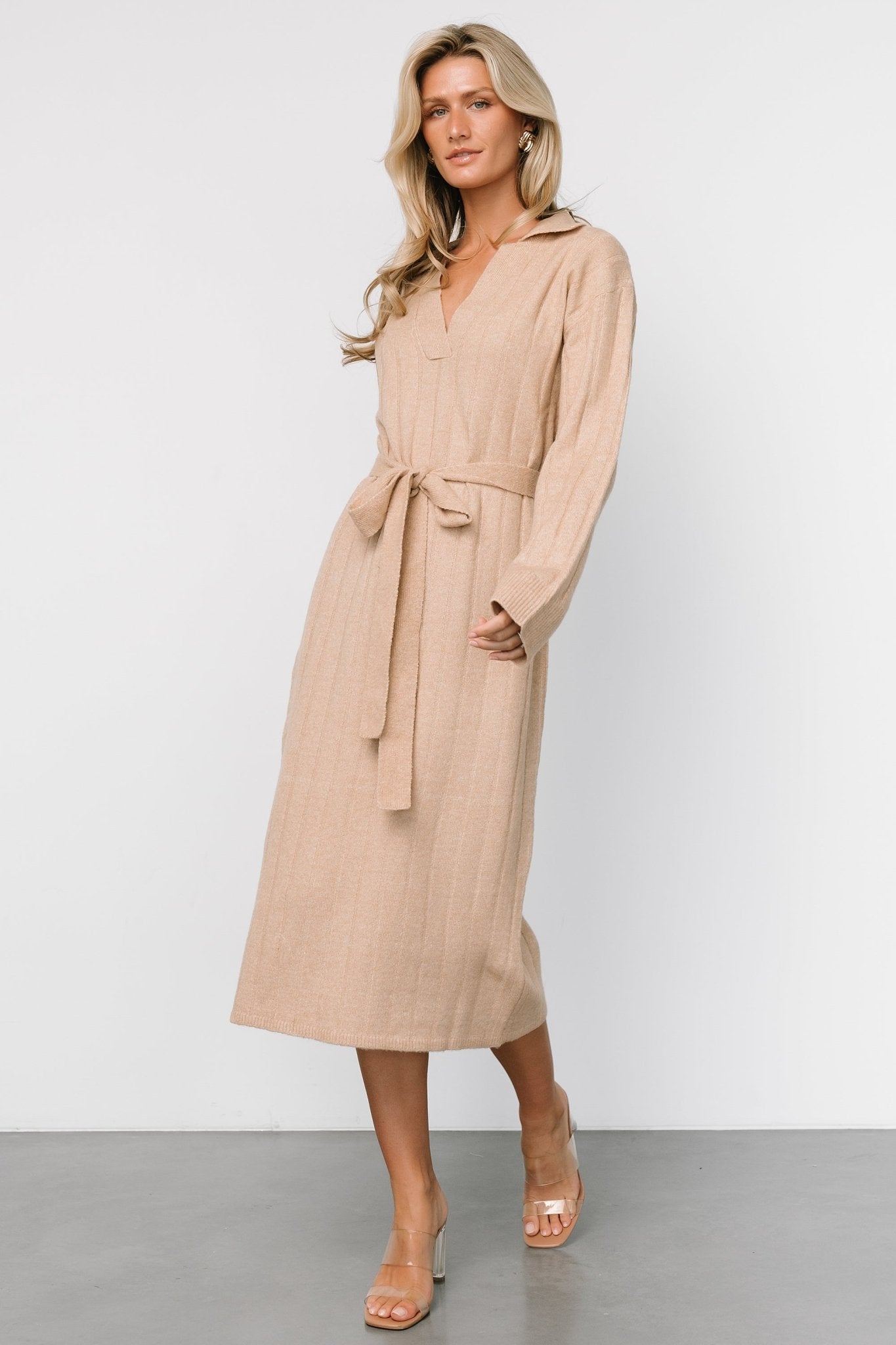 Barrie Sweater Dress | Light Tan Deals Cheap Online