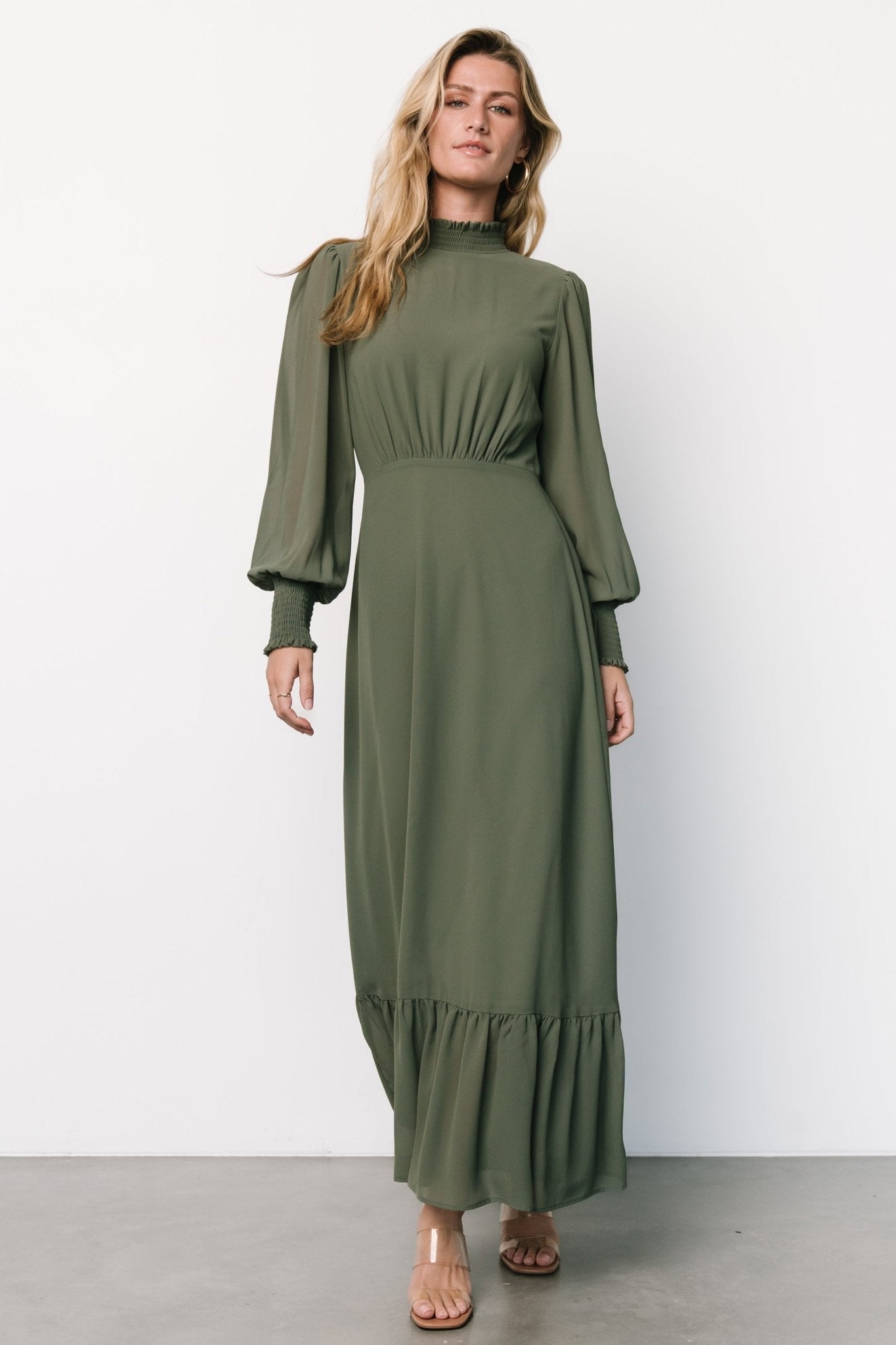 Luciana Maxi Dress | Dark Sage For Cheap Cheap Online