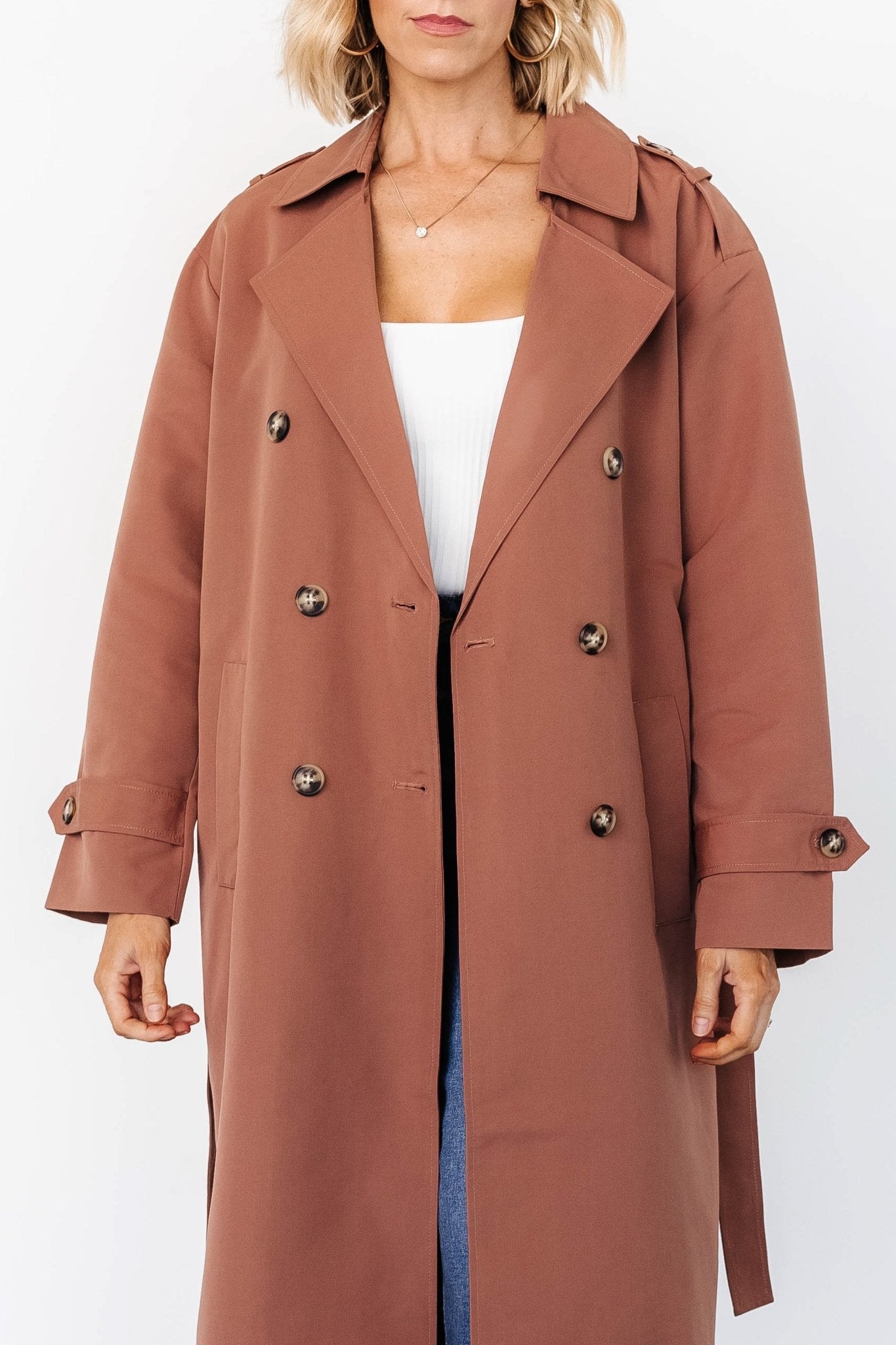 Elias Trench Coat | Warm Brown Purchase Sale Online