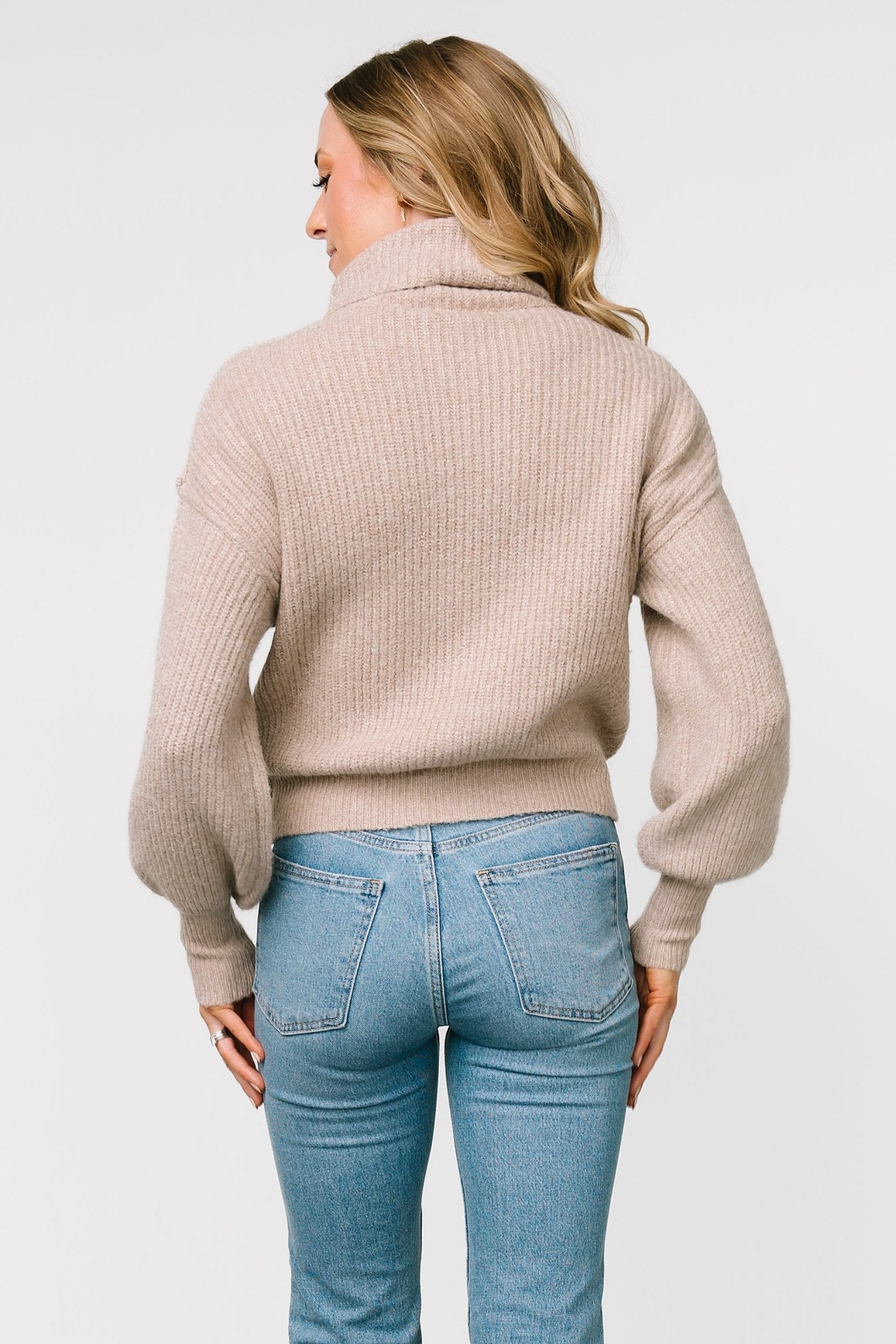 Frannie Knit Turtleneck Sweater | Taupe Outlet Locations Cheap Online