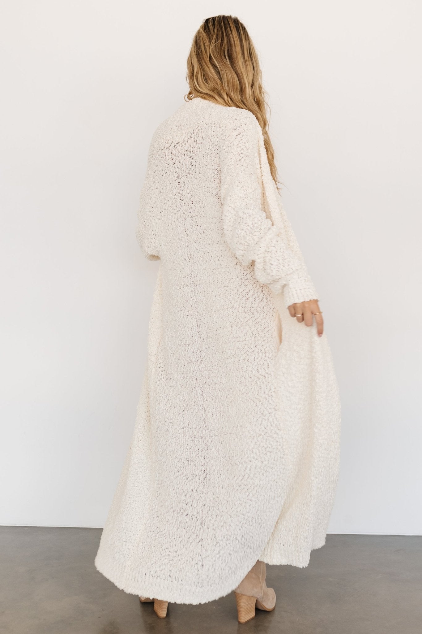 Zonda Long Cardigan | Cream Clearance Newest