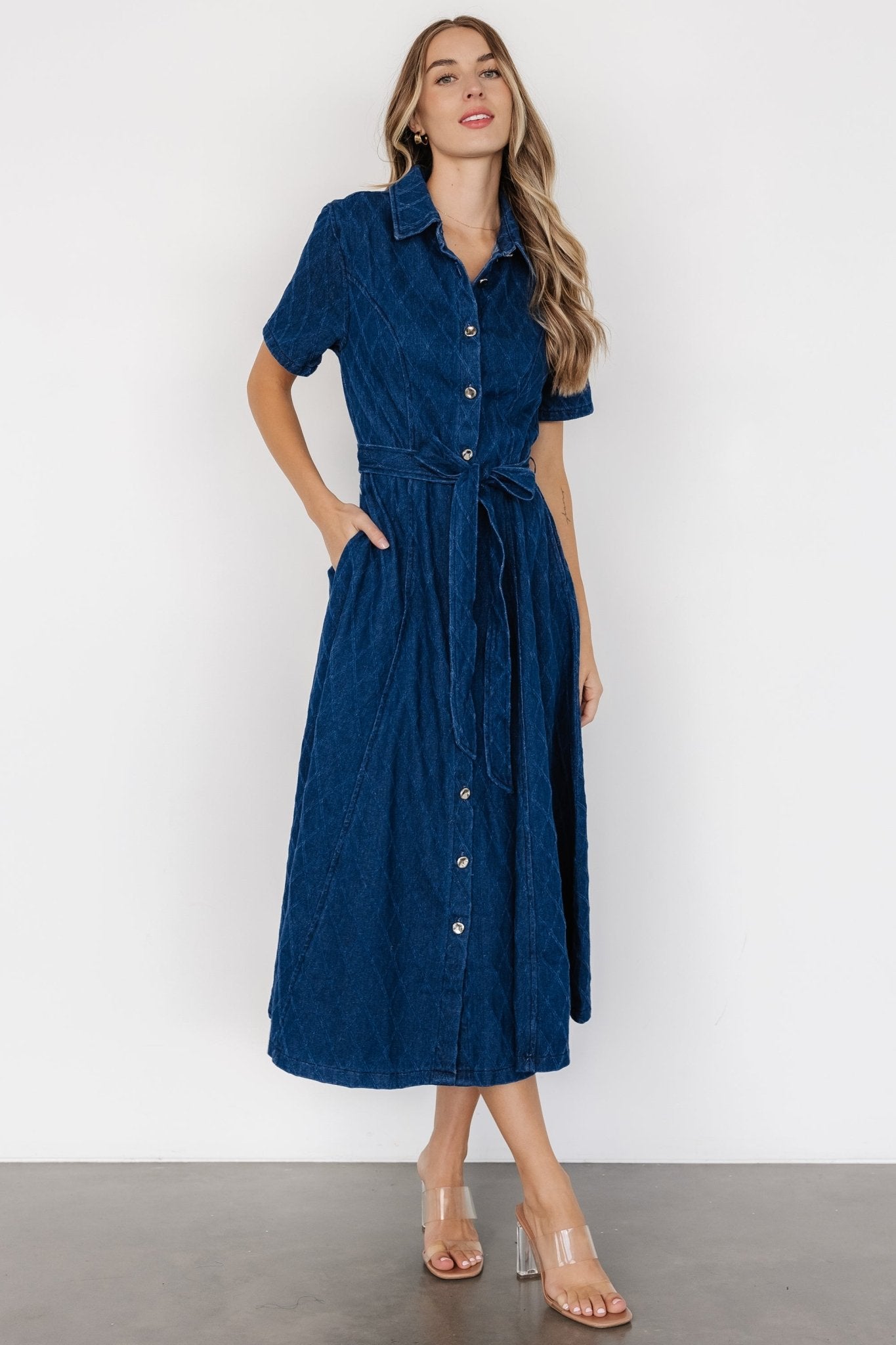 Sheryl Midi Dress | Denim Blue Buy Cheap Deals