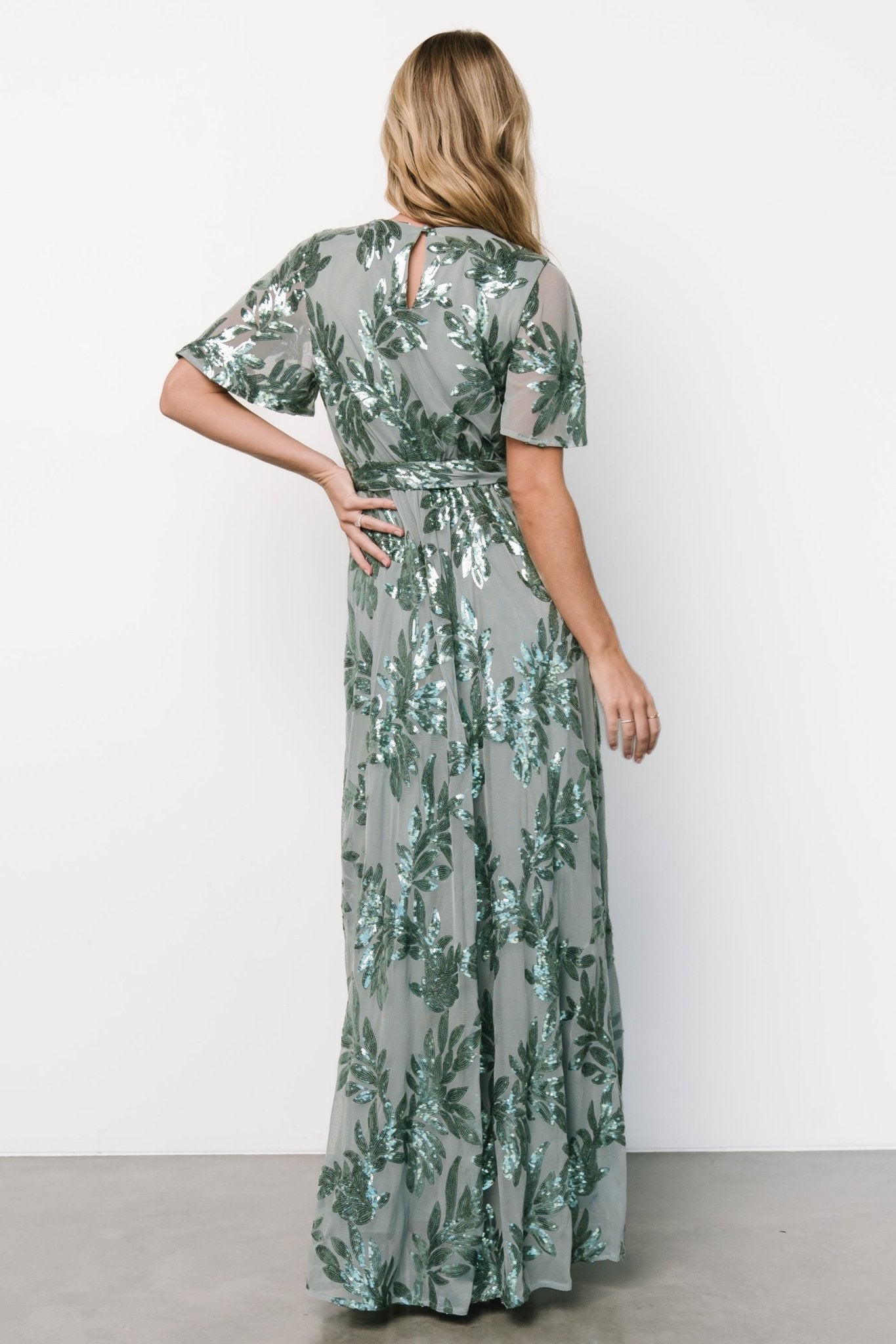 Muse Sequin Maxi Dress | Eucalyptus Clearance Store Sale Online