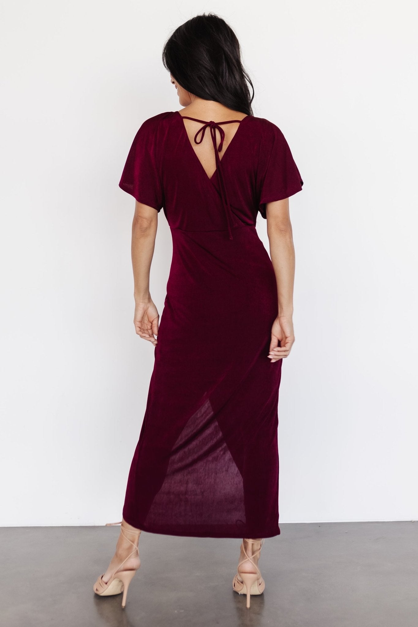 Mercy Midi Dress | Burgundy Best Pices Online