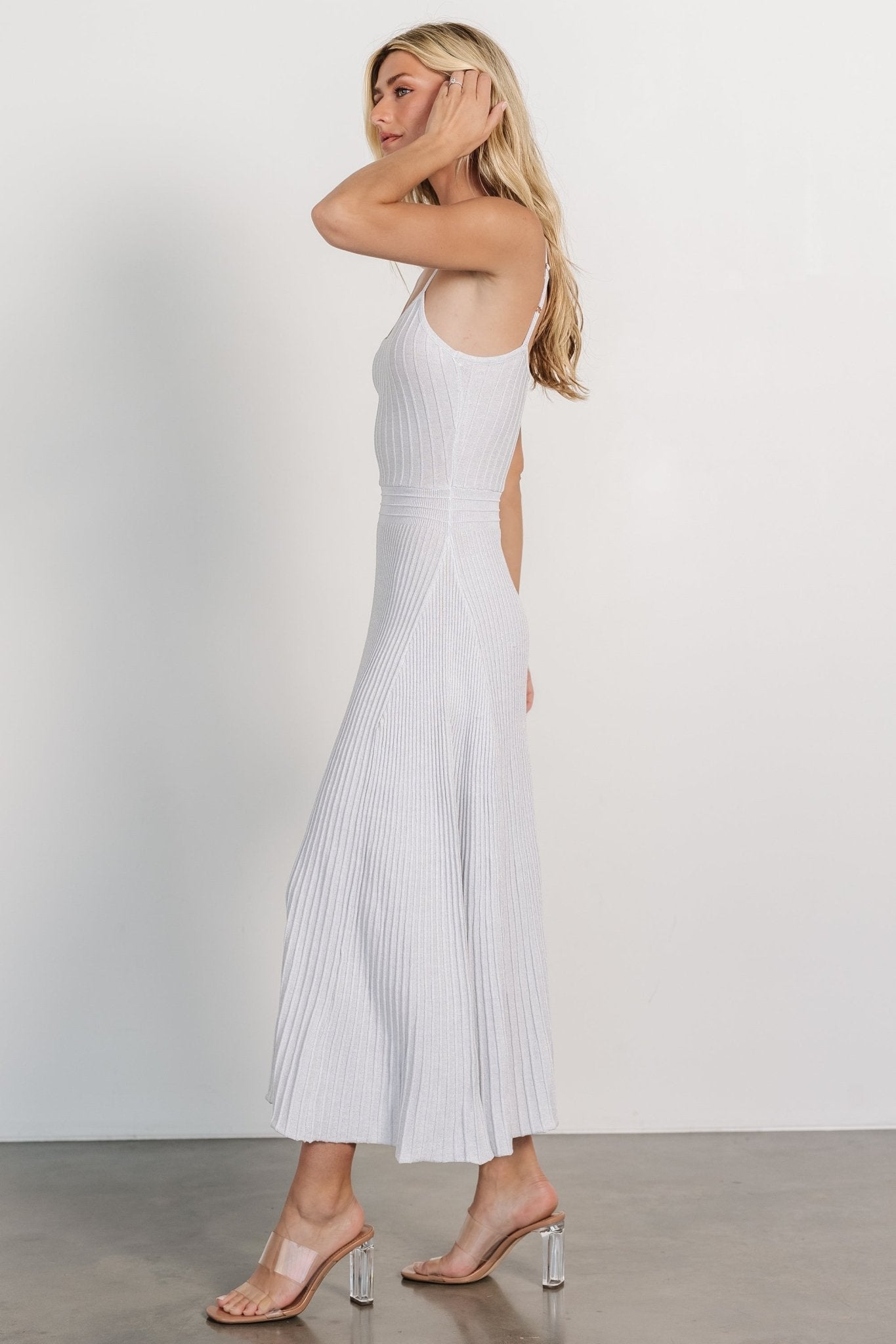 Adair Knit Dress | Silver Shimmer Visit Online