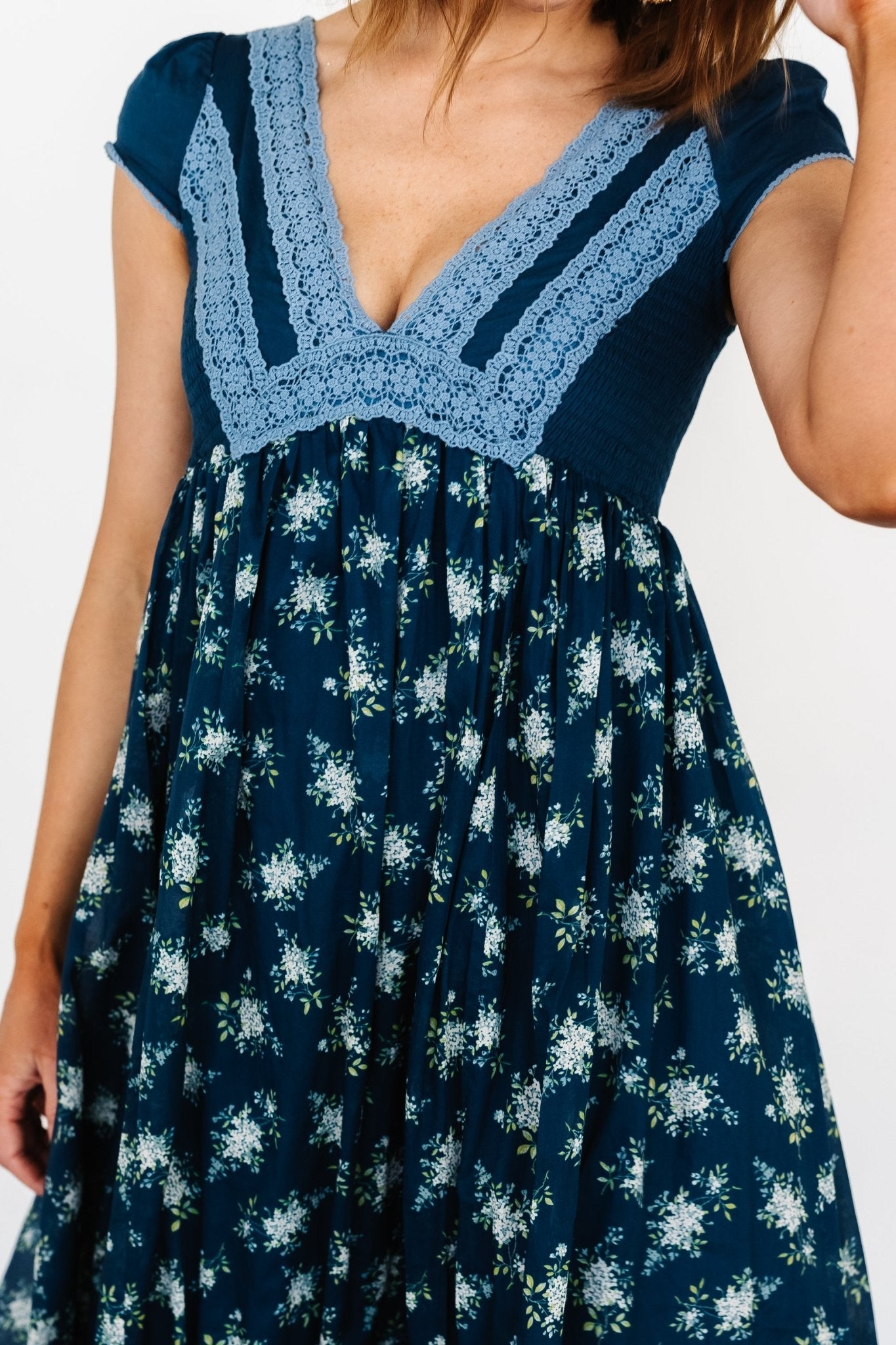 Lucille Maxi Dress | Dark Blue Floral Buy Cheap For Cheap