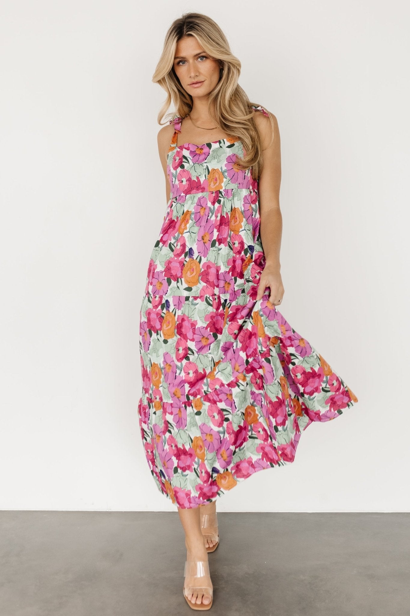 Lakewood Tie Dress | Pink Multi Sale Tumblr