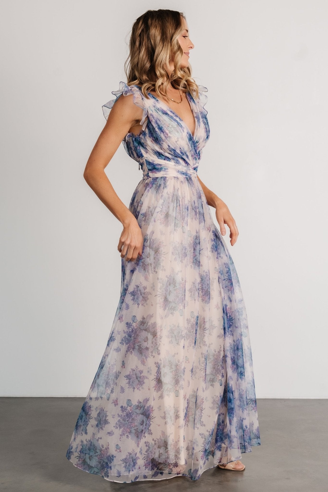 Dimitra Maxi Dress | Natural + Slate Floral Sale For Cheap