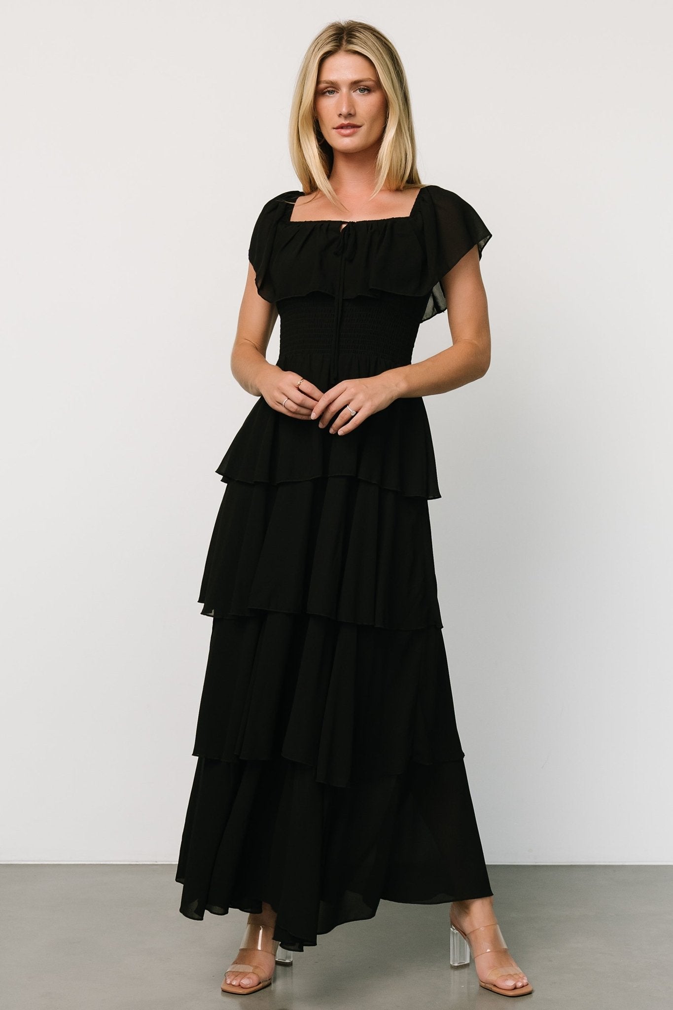 Carina Off Shoulder Maxi Dress | Black Online Online Free Shipping