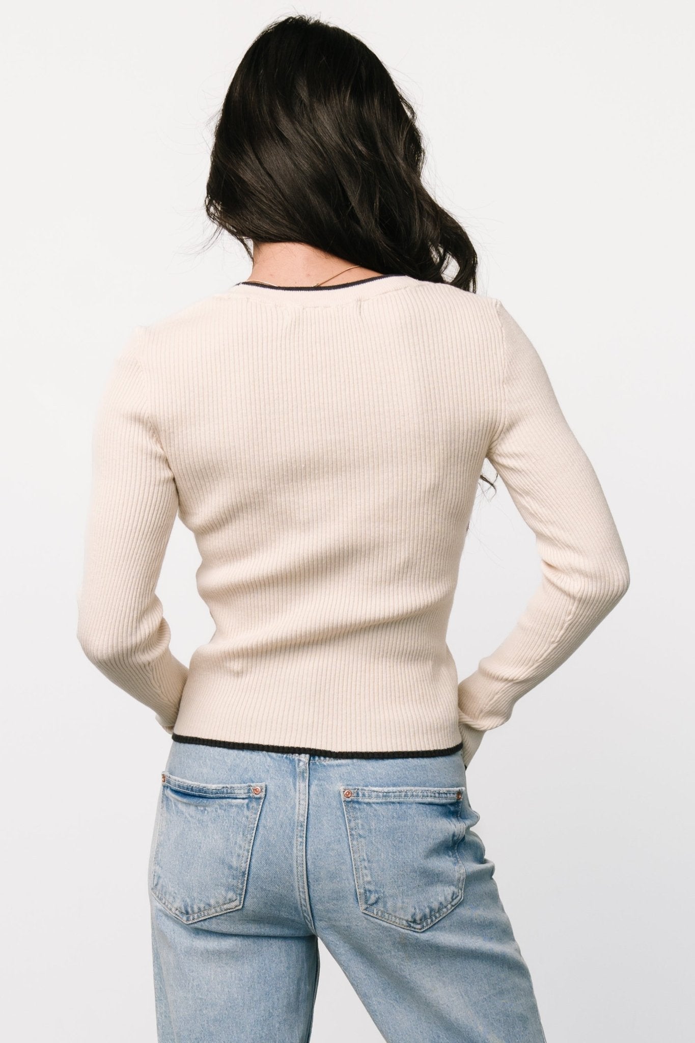 Jentz Ribbed Top | Natural Sale Clearance