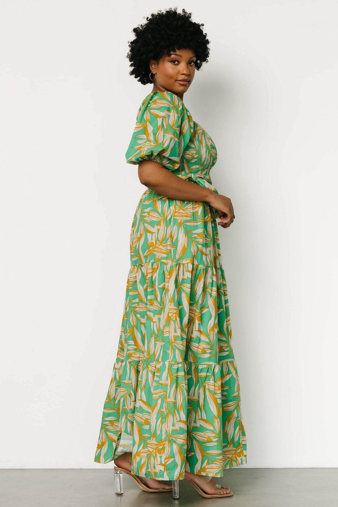 Forsythe Smocked Maxi Dress | Green Print Cheapest Pice For Sale