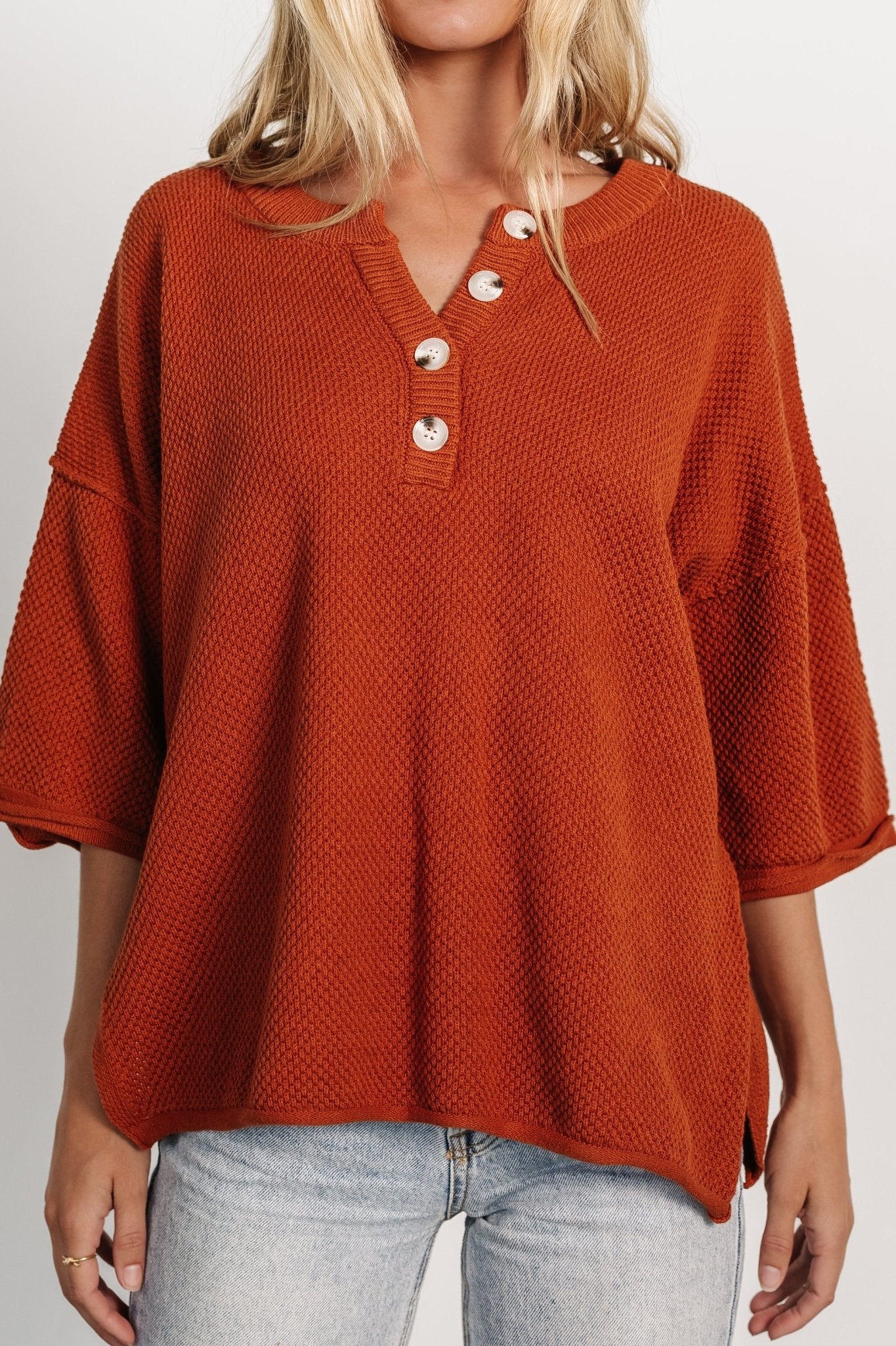 Maddock Knit Top | Rust Cheap For Nice