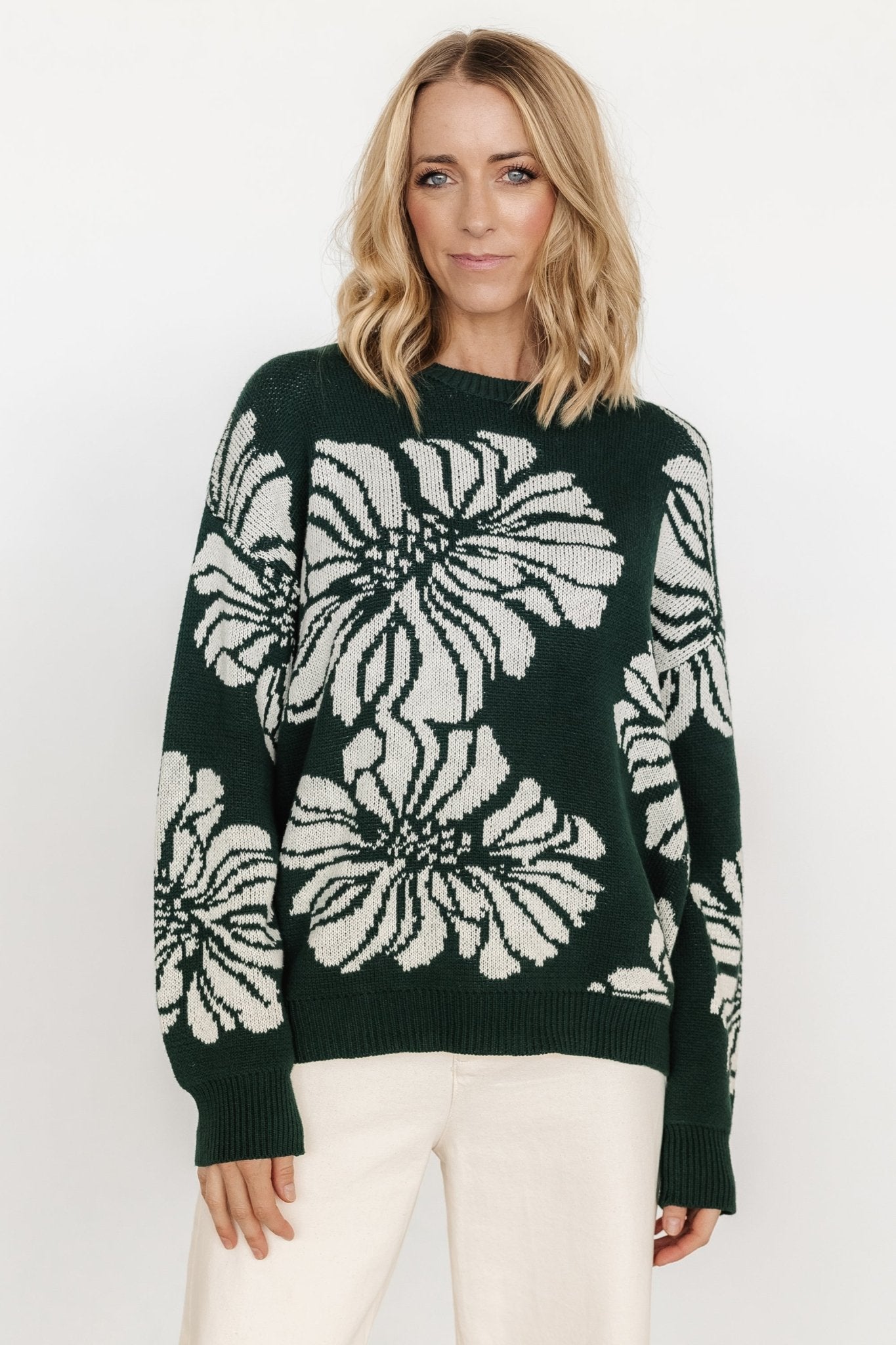 Maude Sweater | Green + Off White Buy Cheap Cheap