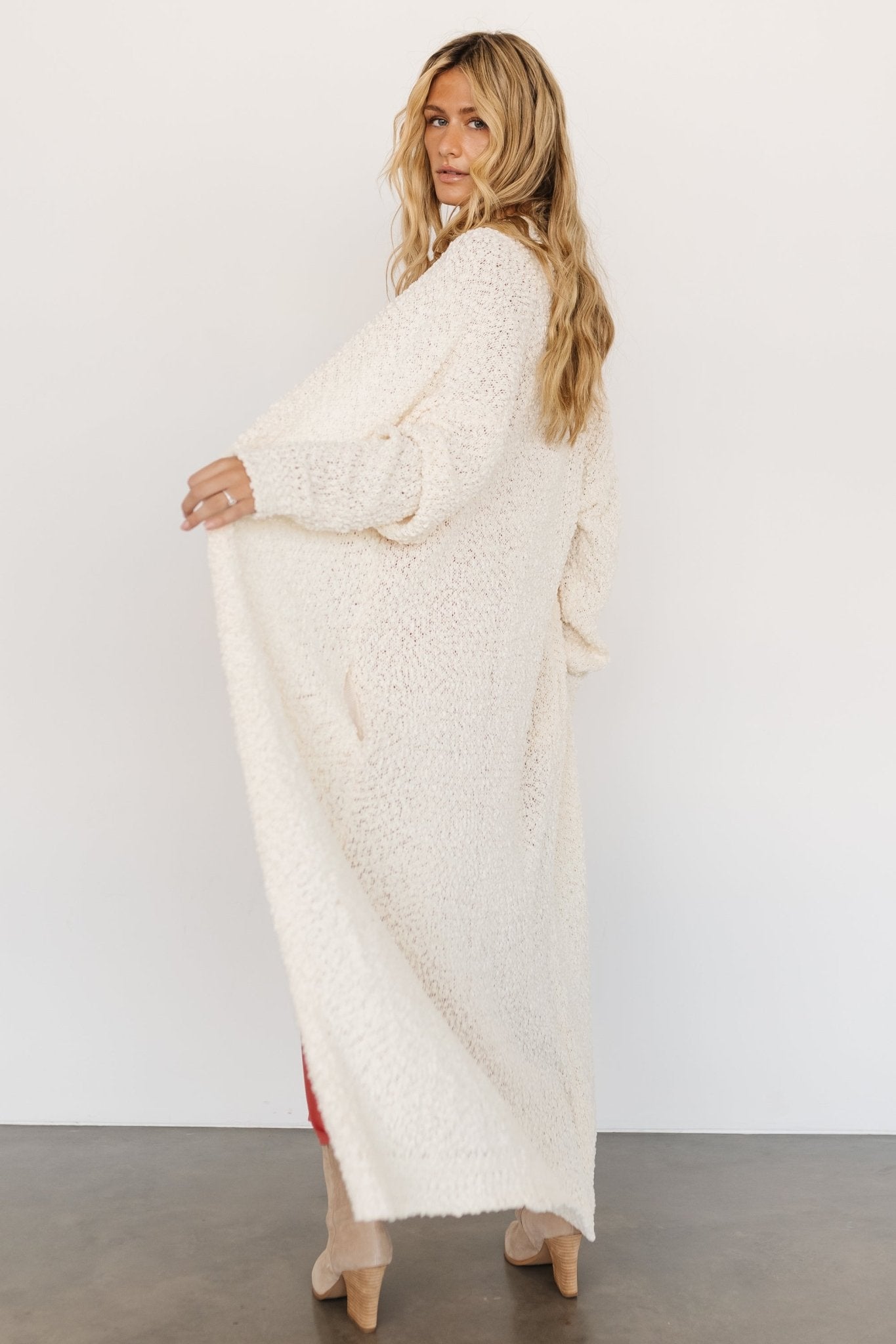 Zonda Long Cardigan | Cream Clearance Newest