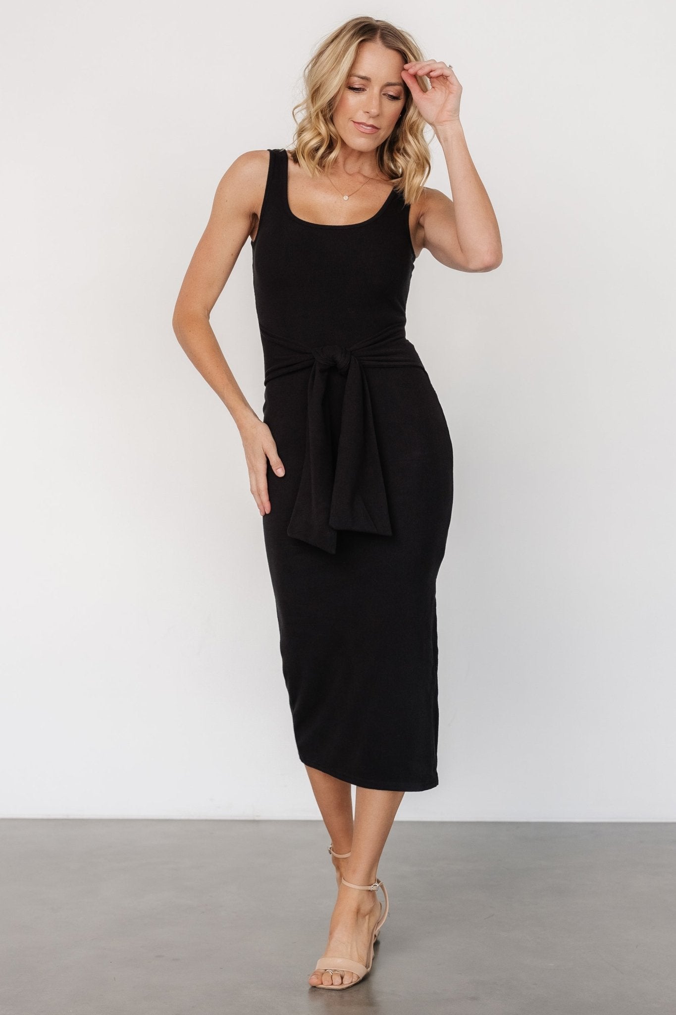 Kylee Front Tie Dress | Black Cheapest Sale Online