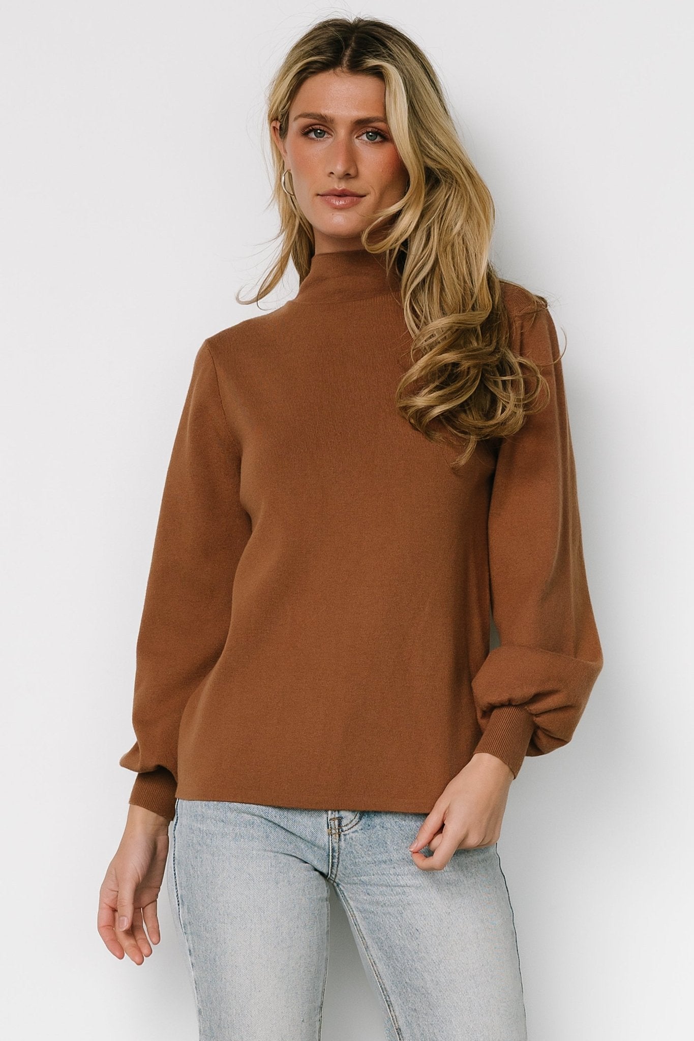 Sutton Sweater Top | Brown Best Sale Cheap Pice