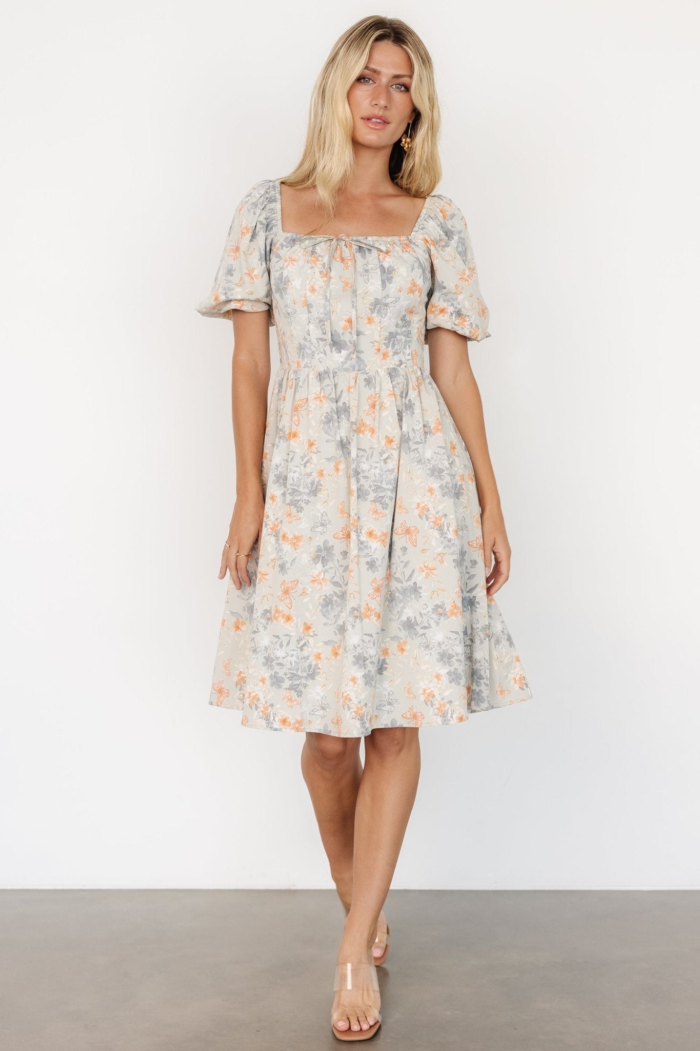 Sonnet Short Dress | Dusty Blue Print Free Shipping Eastbay