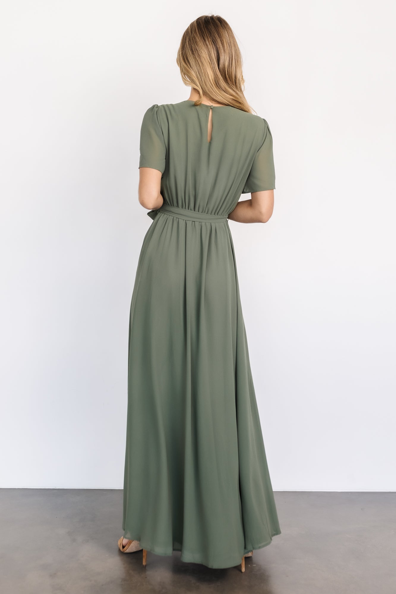 Naomi Short Sleeve Maxi Dress | Dark Sage Discount Best Store To Get