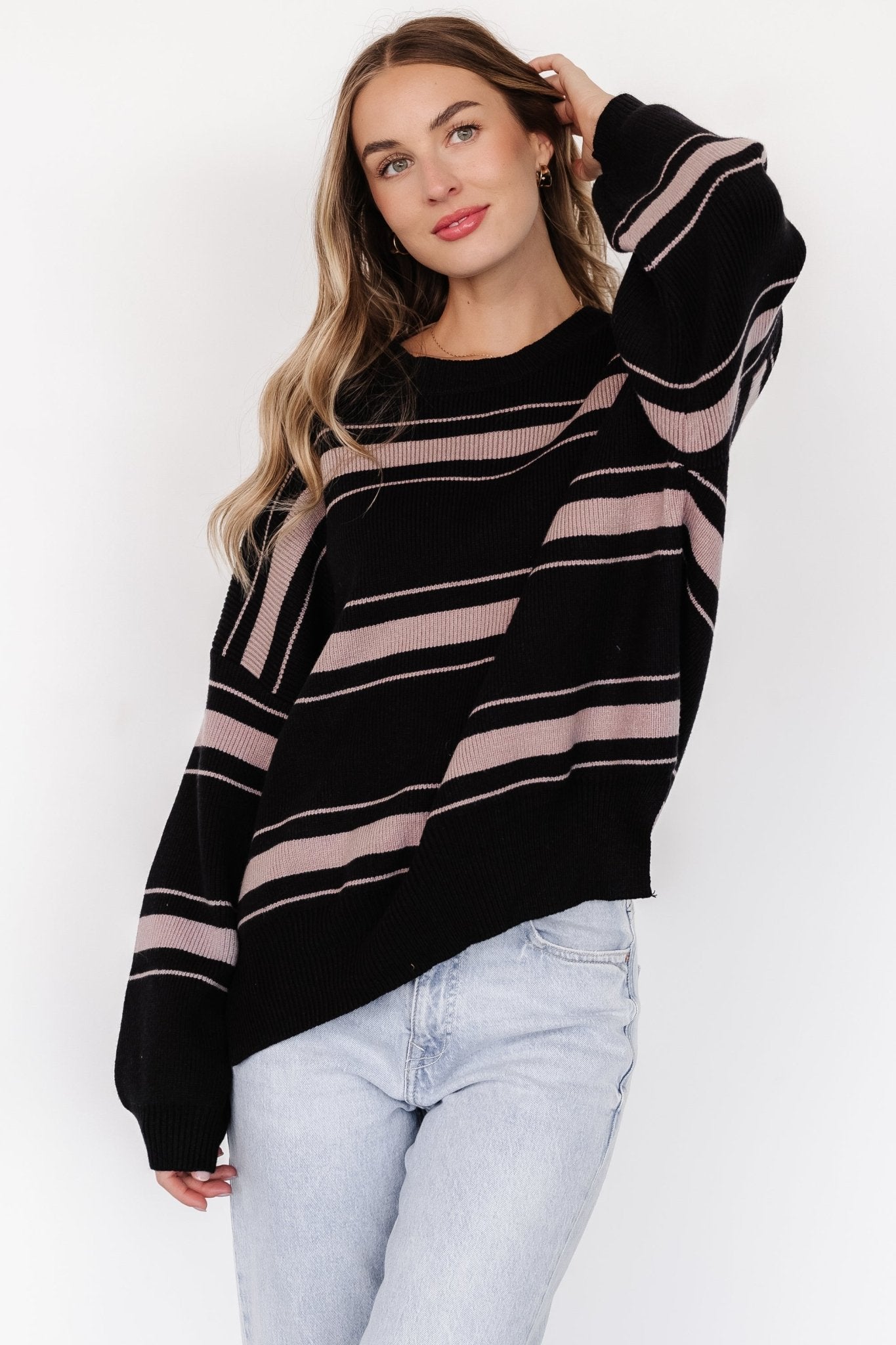 Charlie Striped Sweater | Black Buy Cheap Outlet