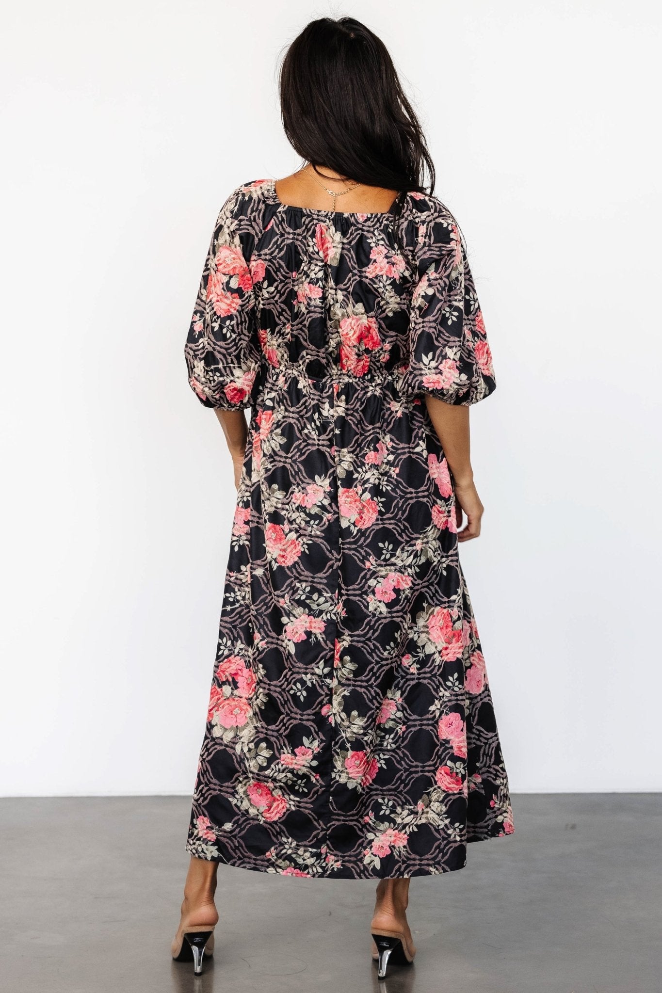 Ivanna Dress | Black + Pink Latest Collections Sale Online