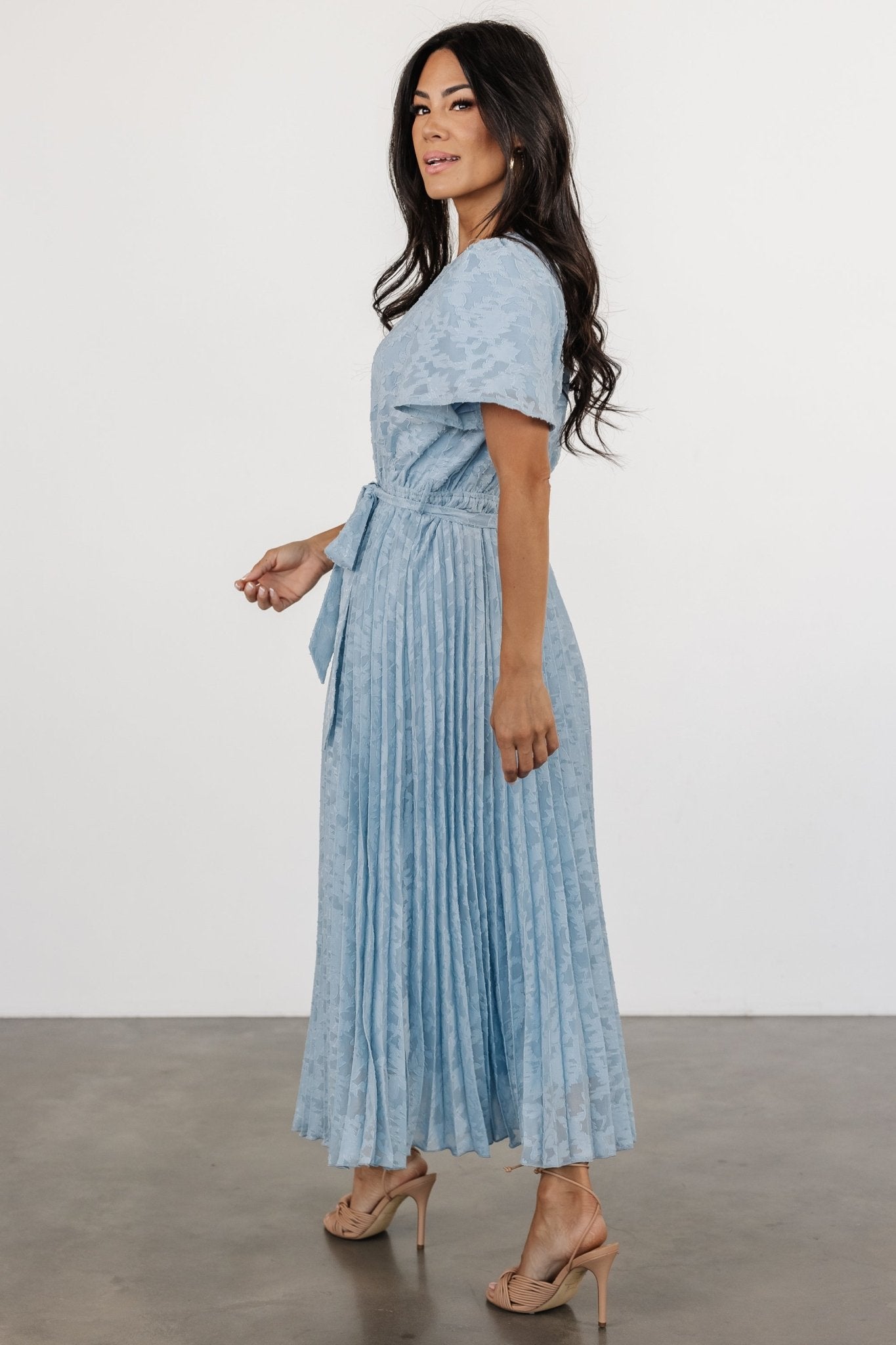 Mindy Pleated Dress | Light Blue Authentic