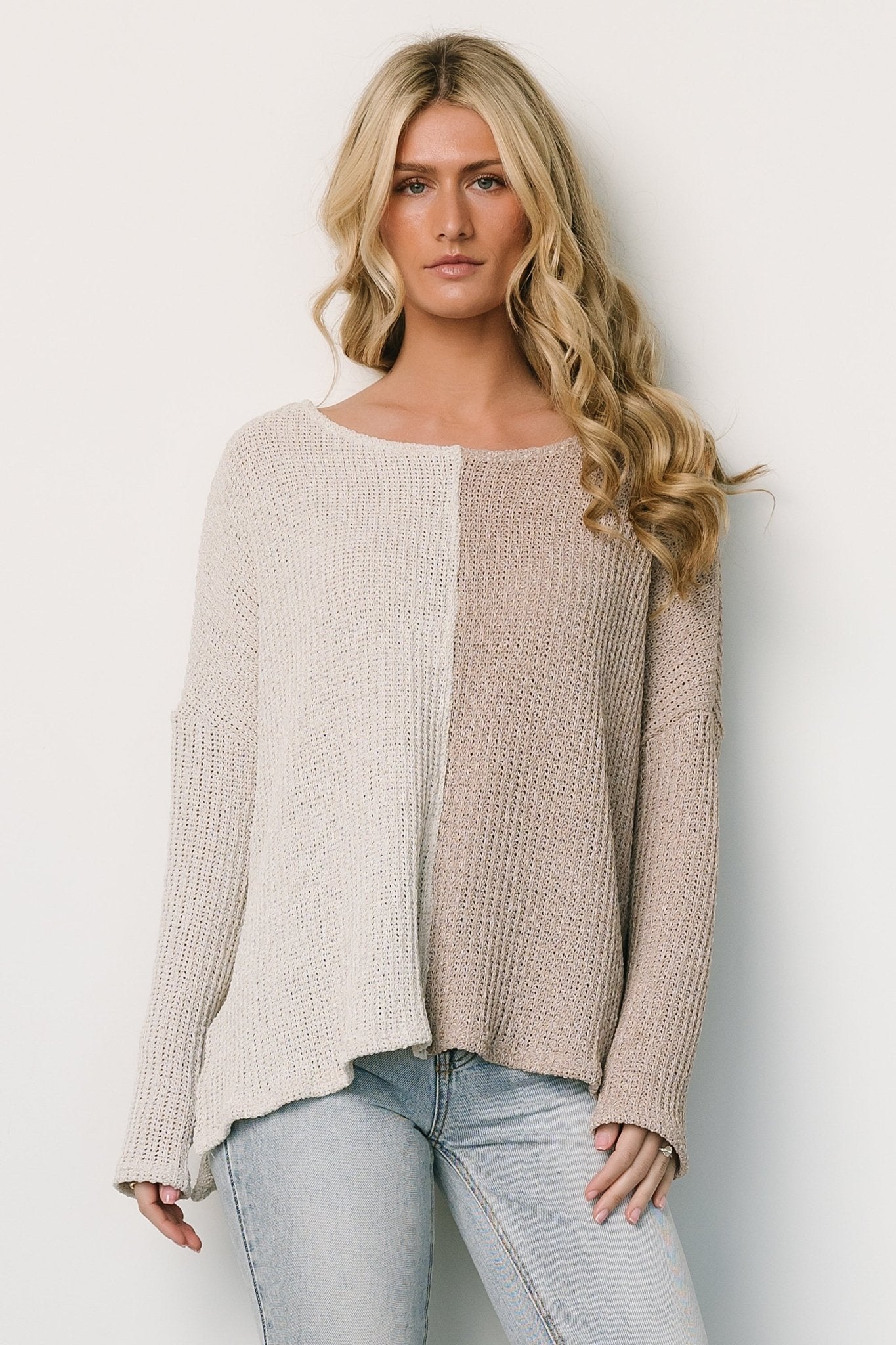 Castelo Knit Top | Natural + Sand Nicekicks