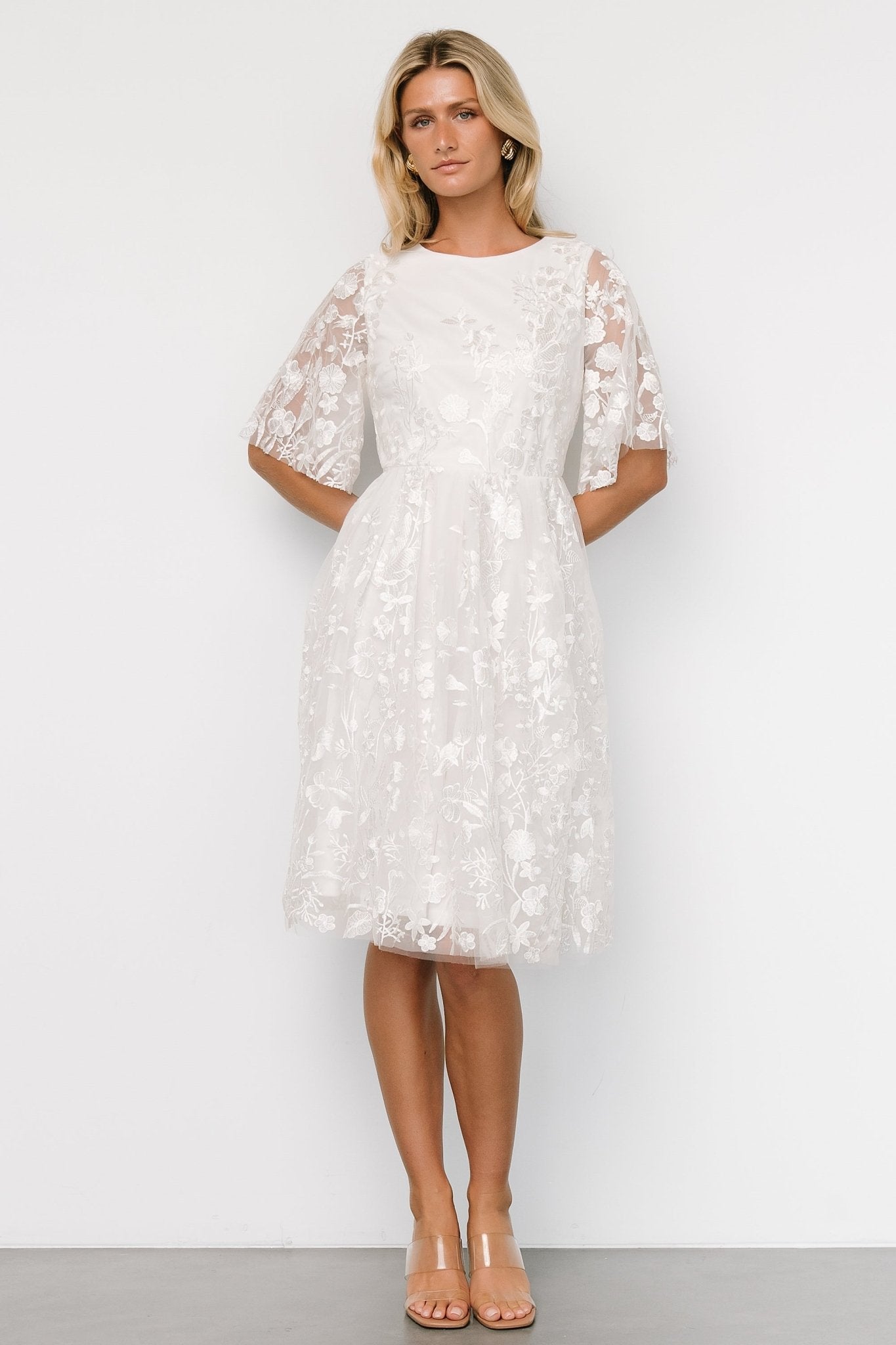 Duchess Tulle Dress | White Garden Low Pice Fee Shipping Online