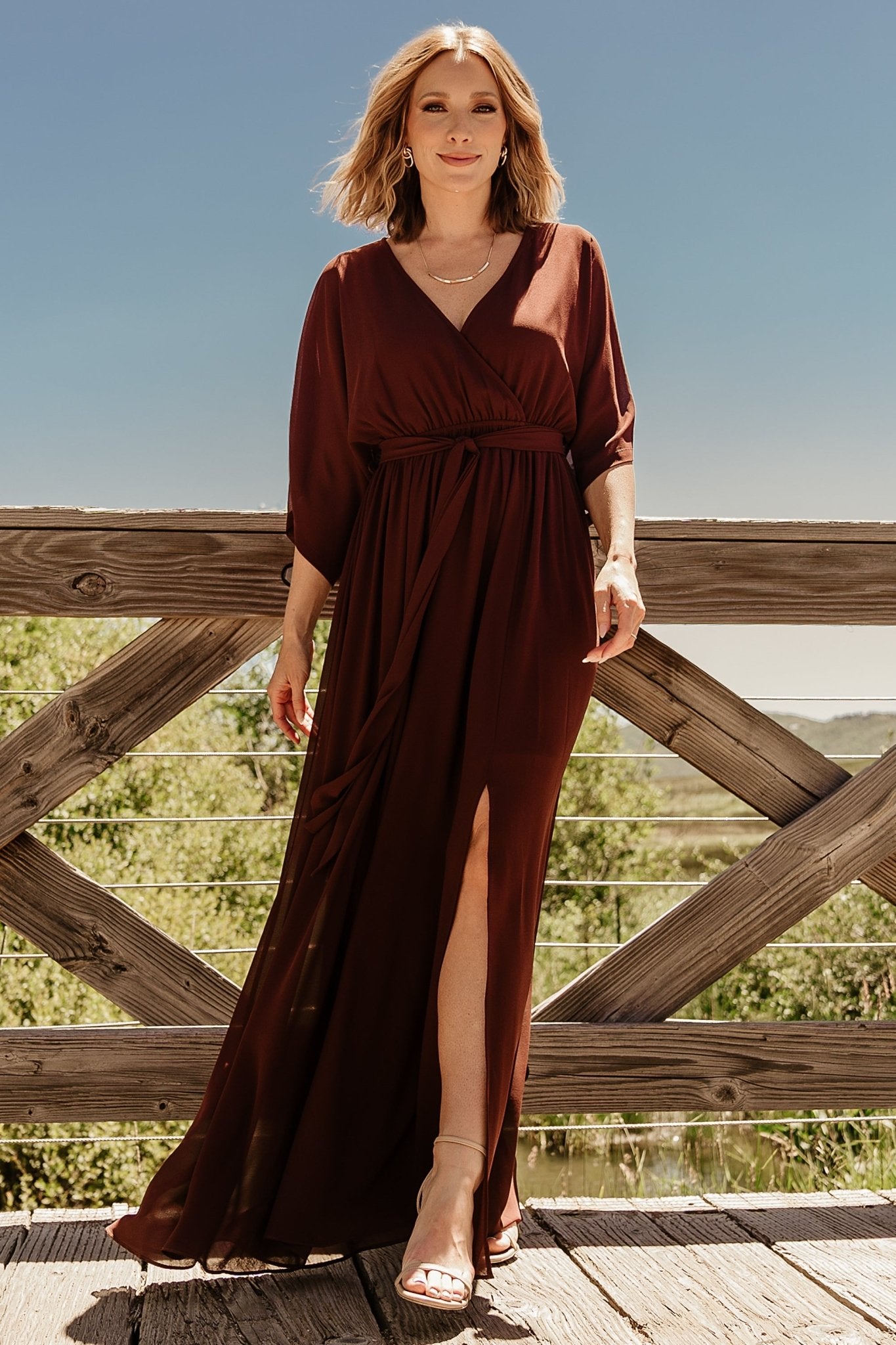 Kia Kimono Maxi Dress | Mahogany Free Shipping Perfect