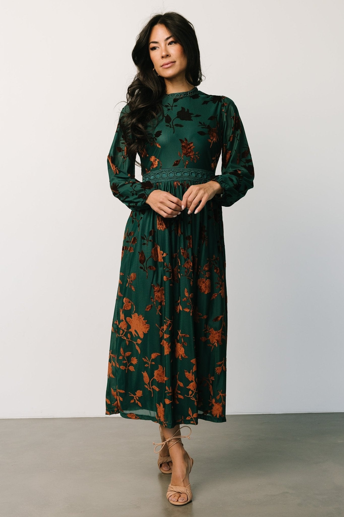 Christine Velvet Embossed Midi Dress | Jade Pay With Paypal Cheap Pice