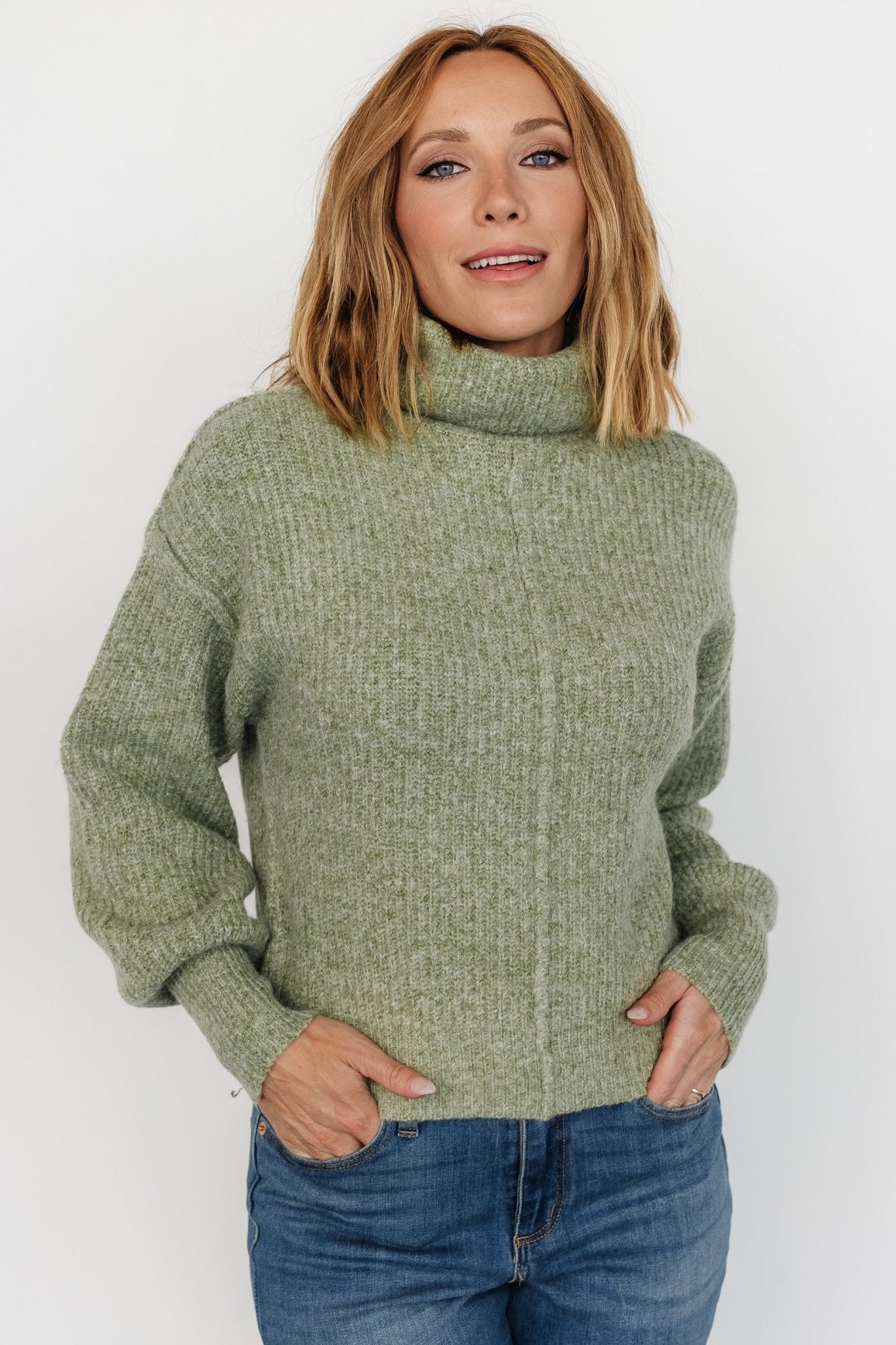 Frannie Knit Turtleneck Sweater | Olive Best Pices For Sale