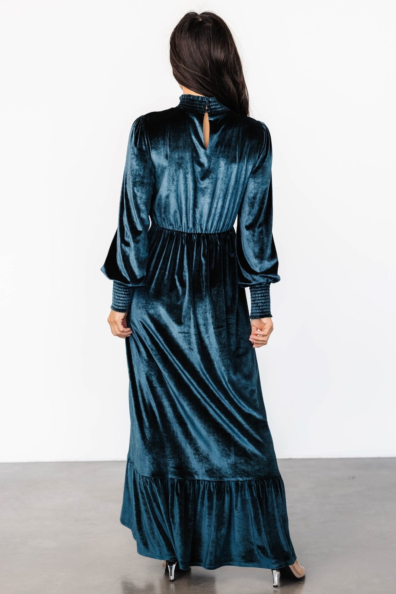 Elodie Velvet Maxi Dress | Jade Excellent