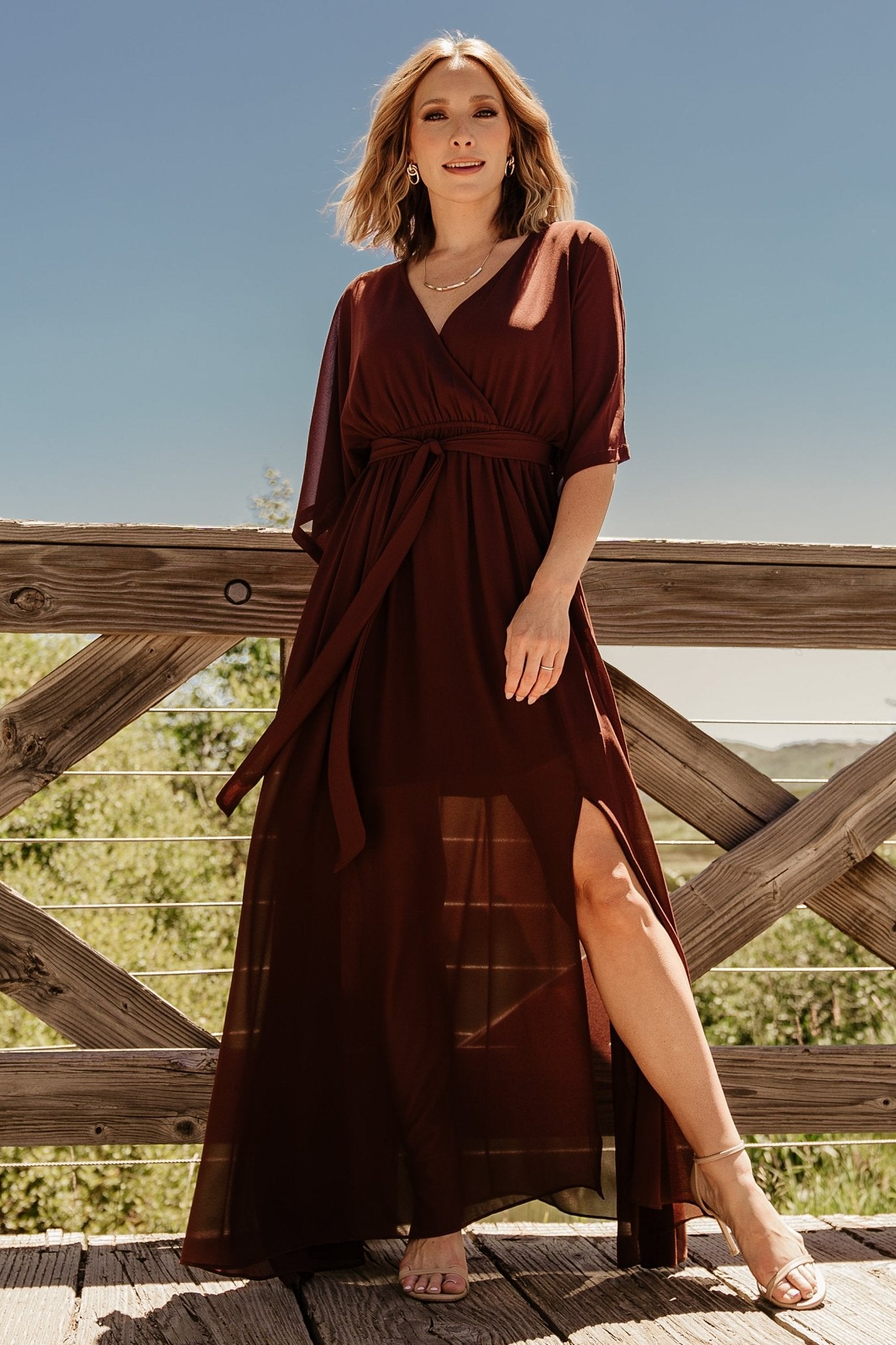 Kia Kimono Maxi Dress | Mahogany Free Shipping Perfect