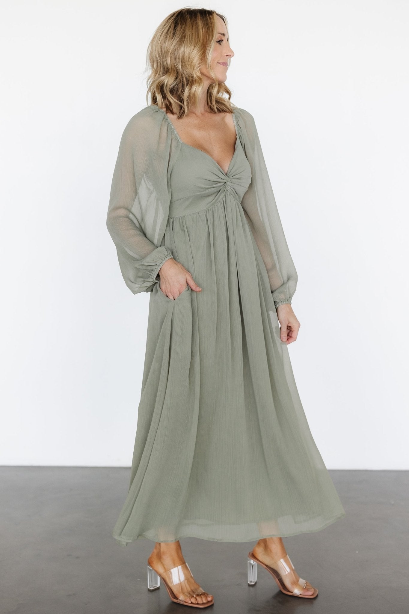 Dione Midi Dress | Dusty Olive Discount Codes Really Cheap