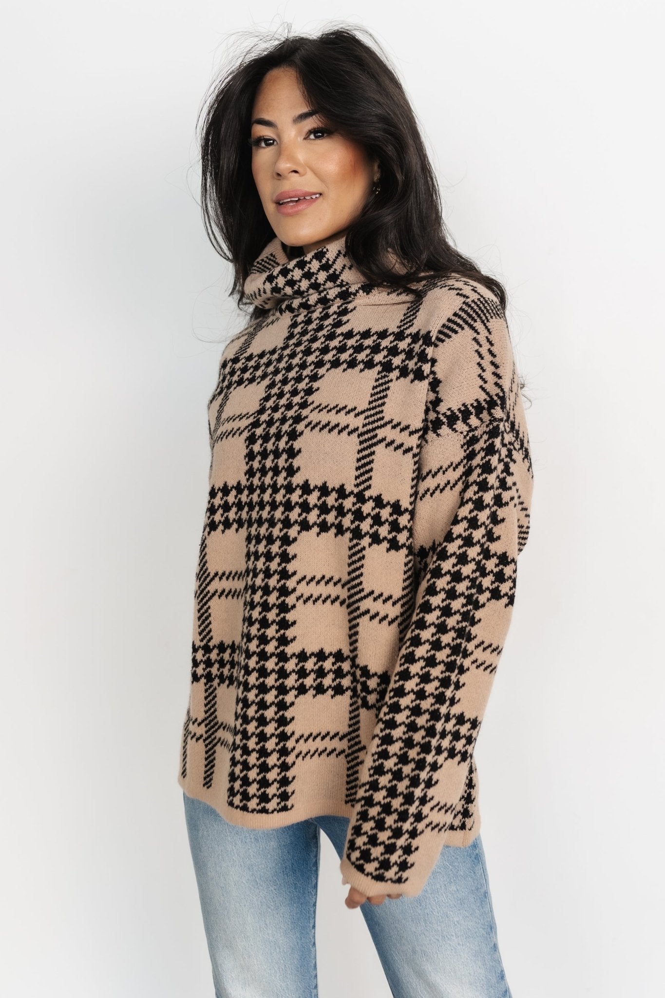 Alexander Turtleneck Sweater | Taupe + Black Cheap Sale Manchester