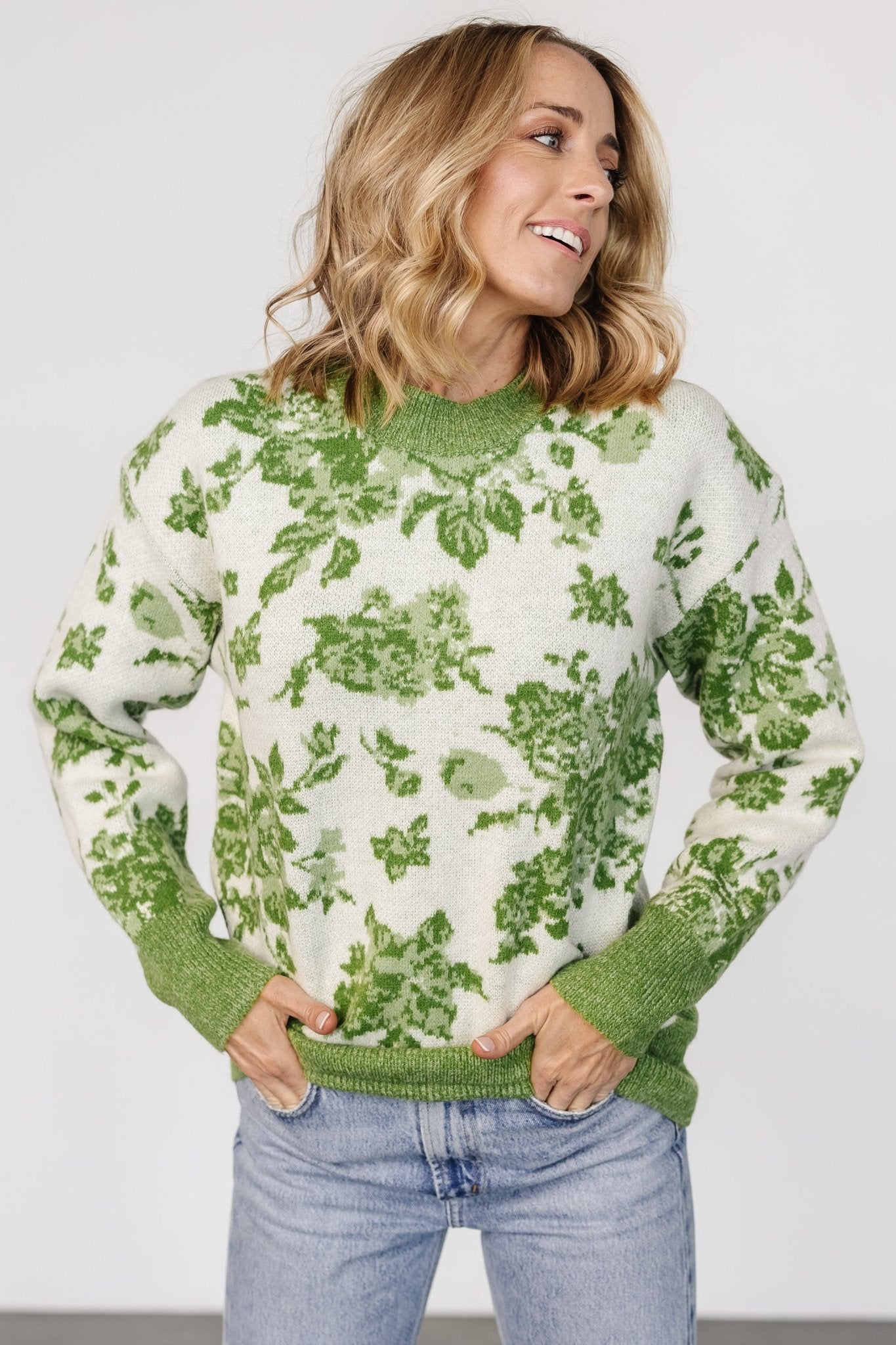 Legend Sweater | Light Green Print Outlet Newest