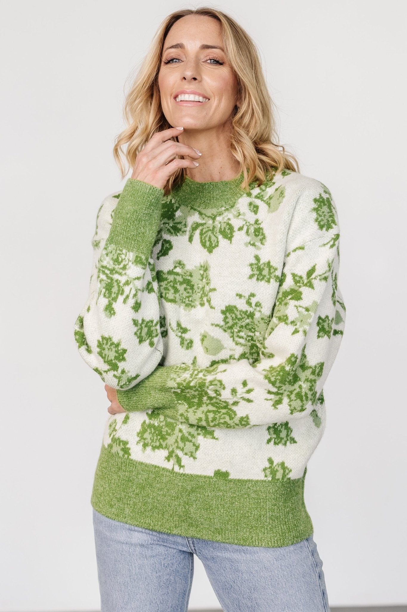 Legend Sweater | Light Green Print Outlet Newest