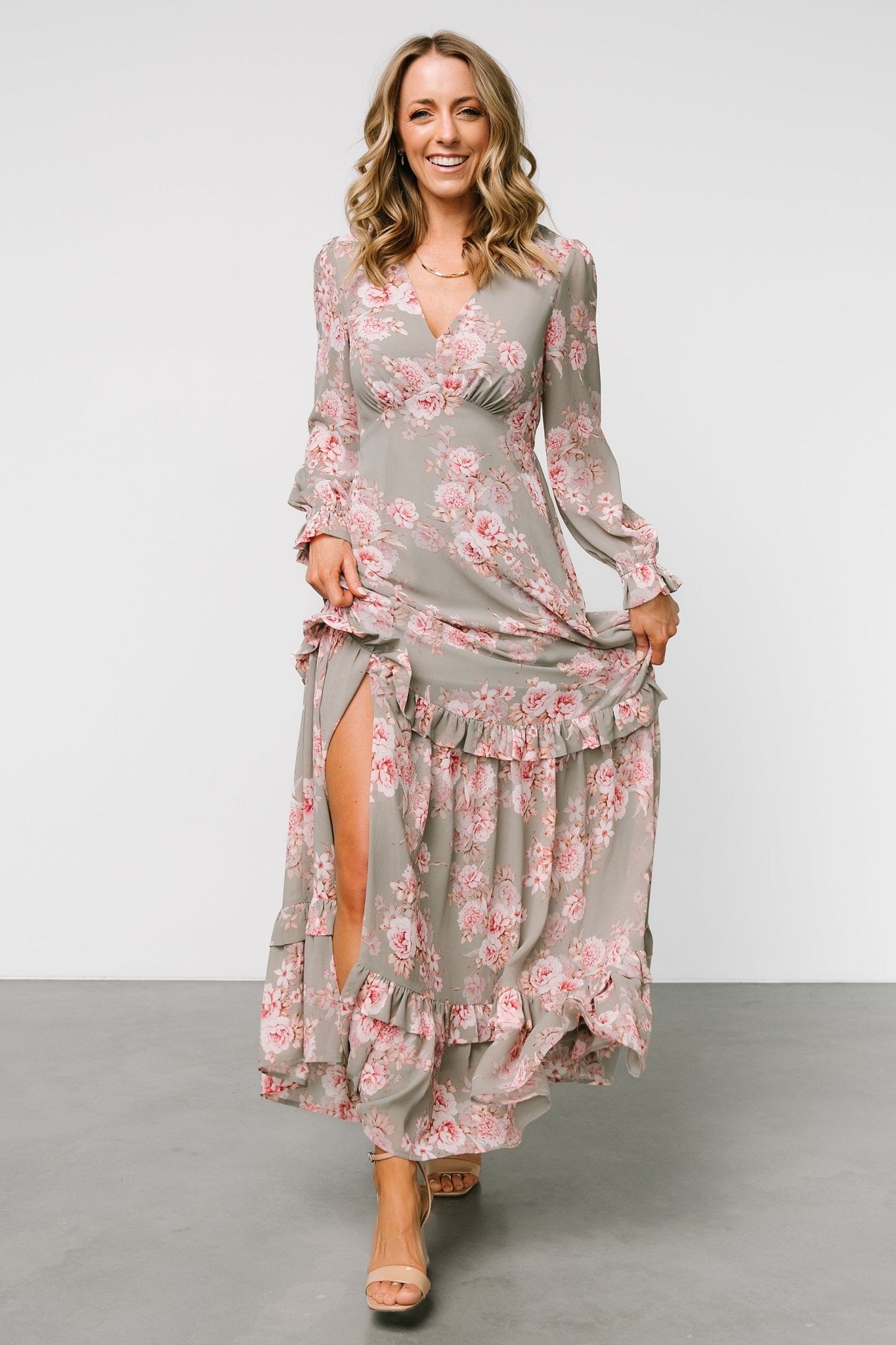 Liliana Maxi Dress | Dusty Sage + Rose Visa Payment For Sale